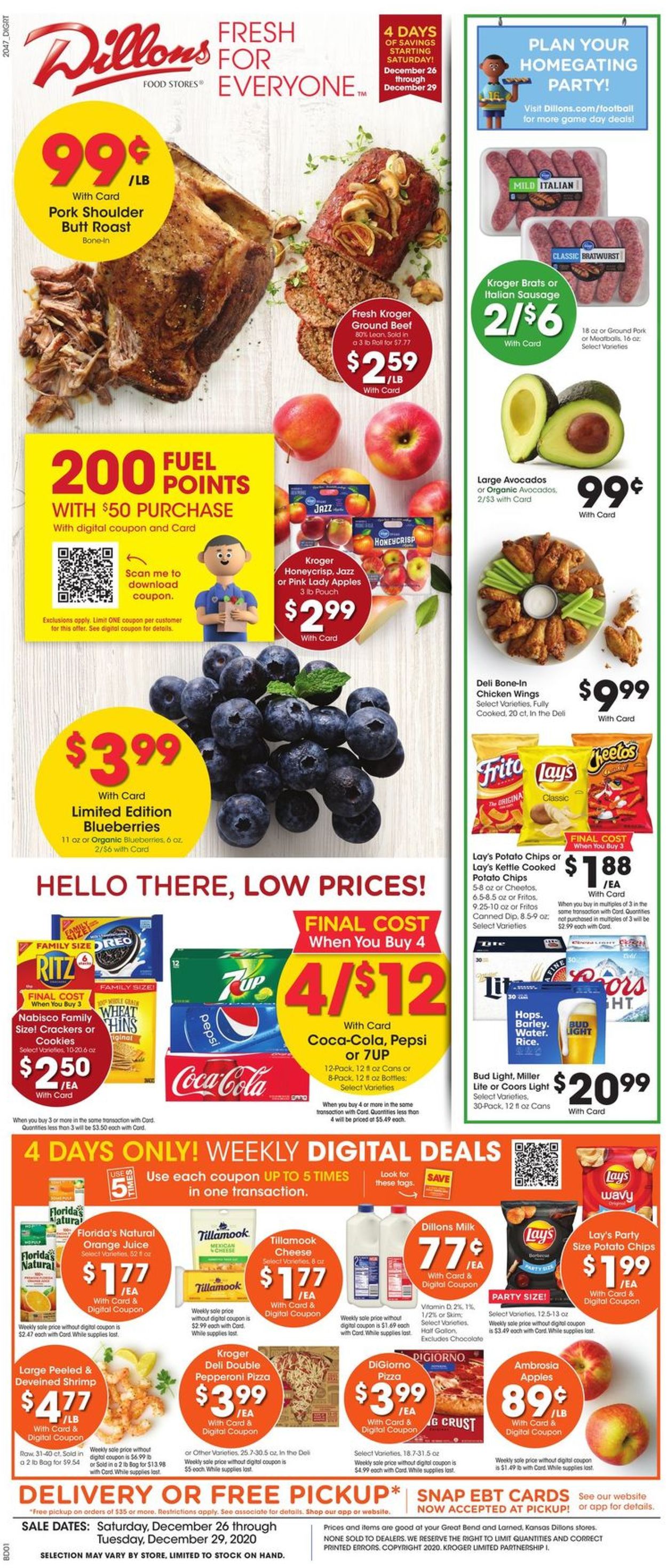 Dillons Ad from 12/26/2020