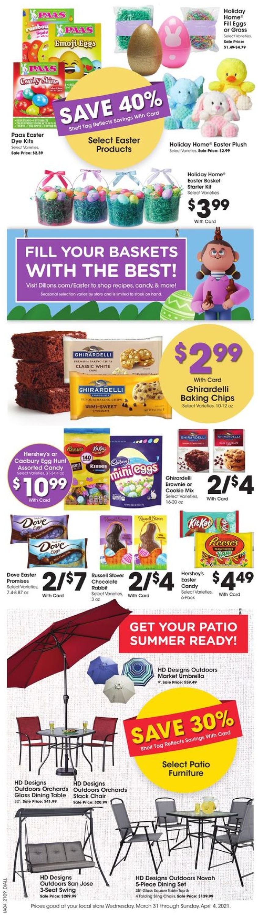 Dillons Ad from 03/31/2021