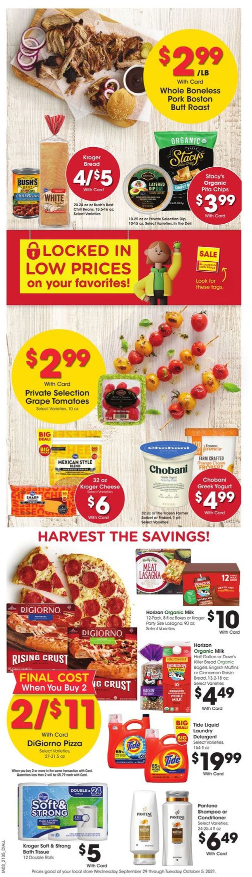 Dillons Ad from 09/29/2021