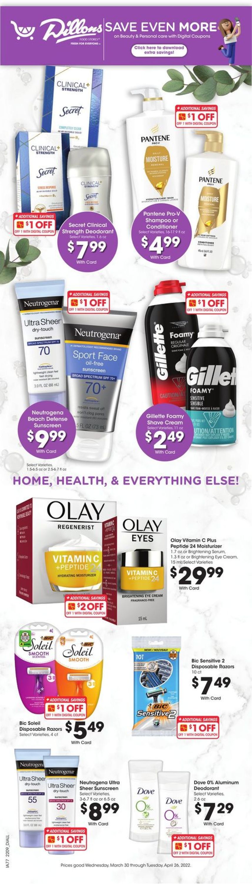 Dillons Ad from 03/30/2022