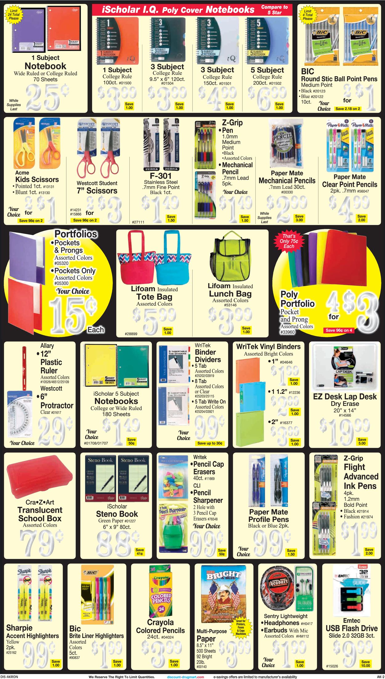 Discount Drug Mart Ad from 08/25/2021