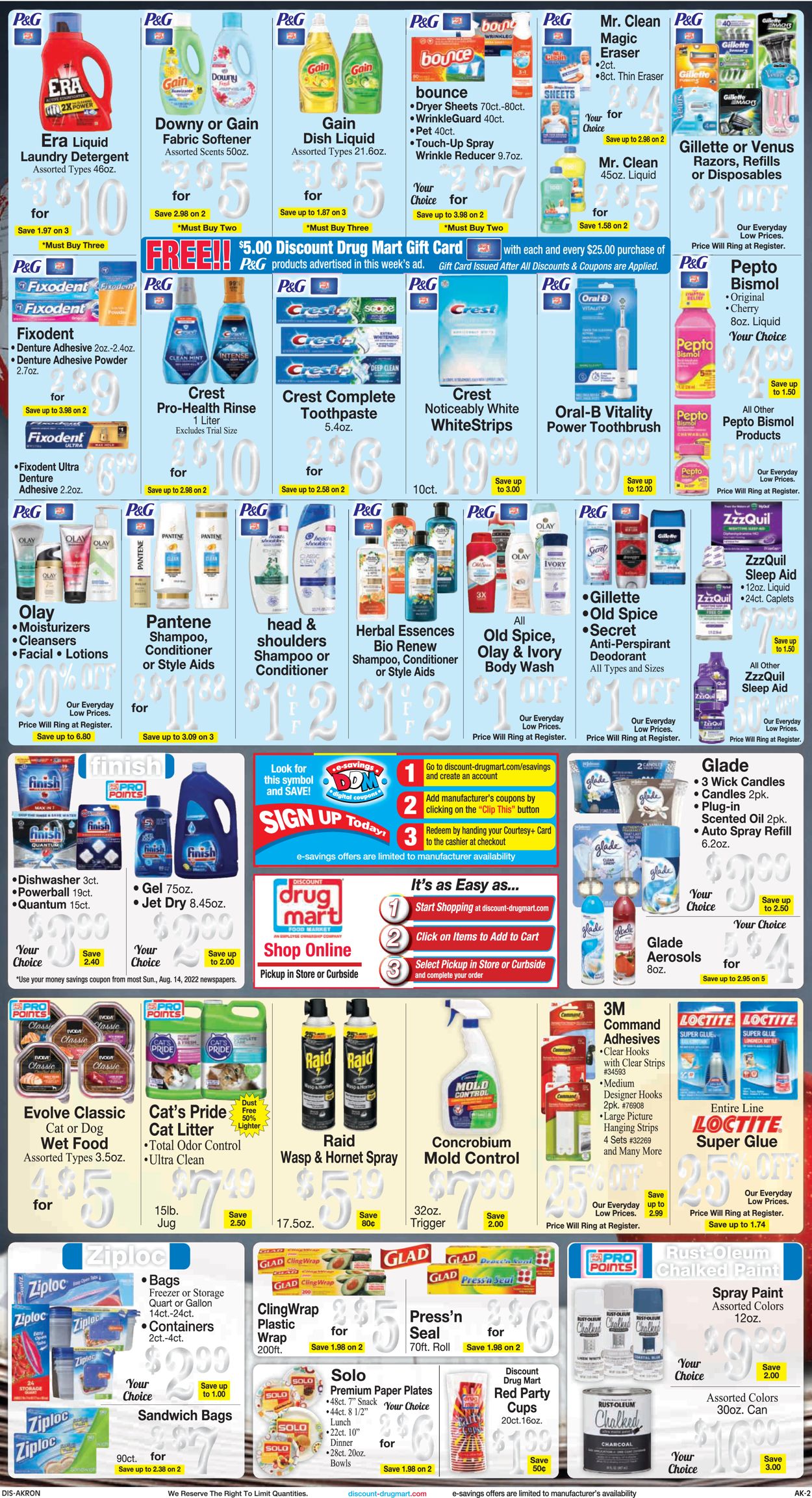 Discount Drug Mart Ad from 08/17/2022
