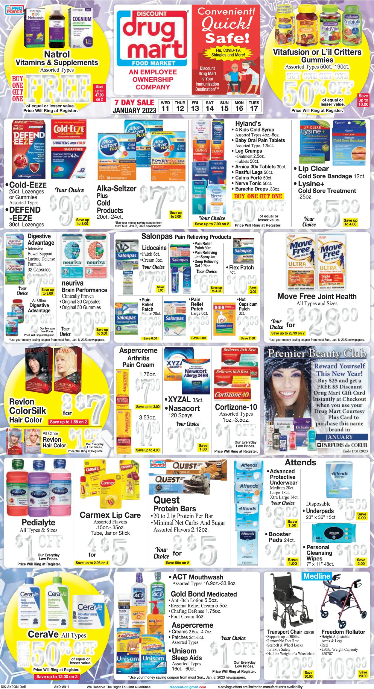 Discount Drug Mart Ad from 01/11/2023
