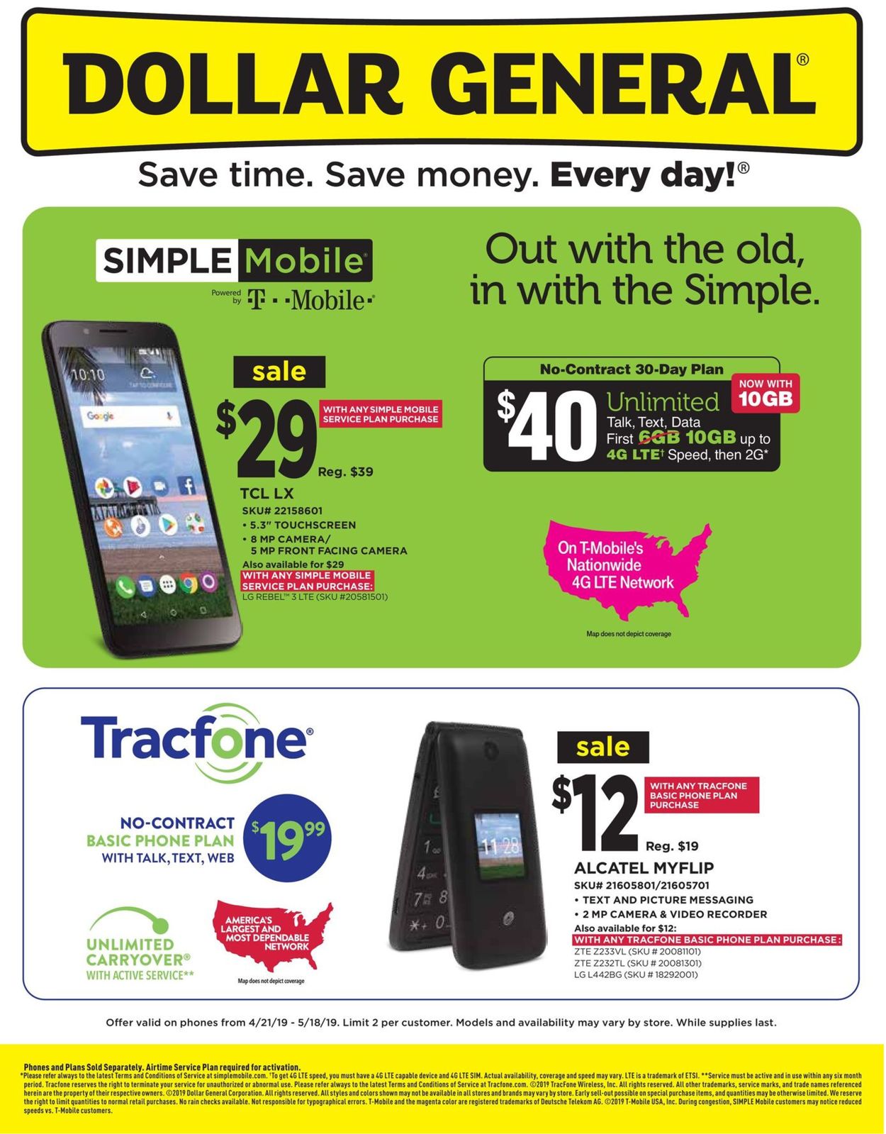 Dollar General Ad from 04/21/2019