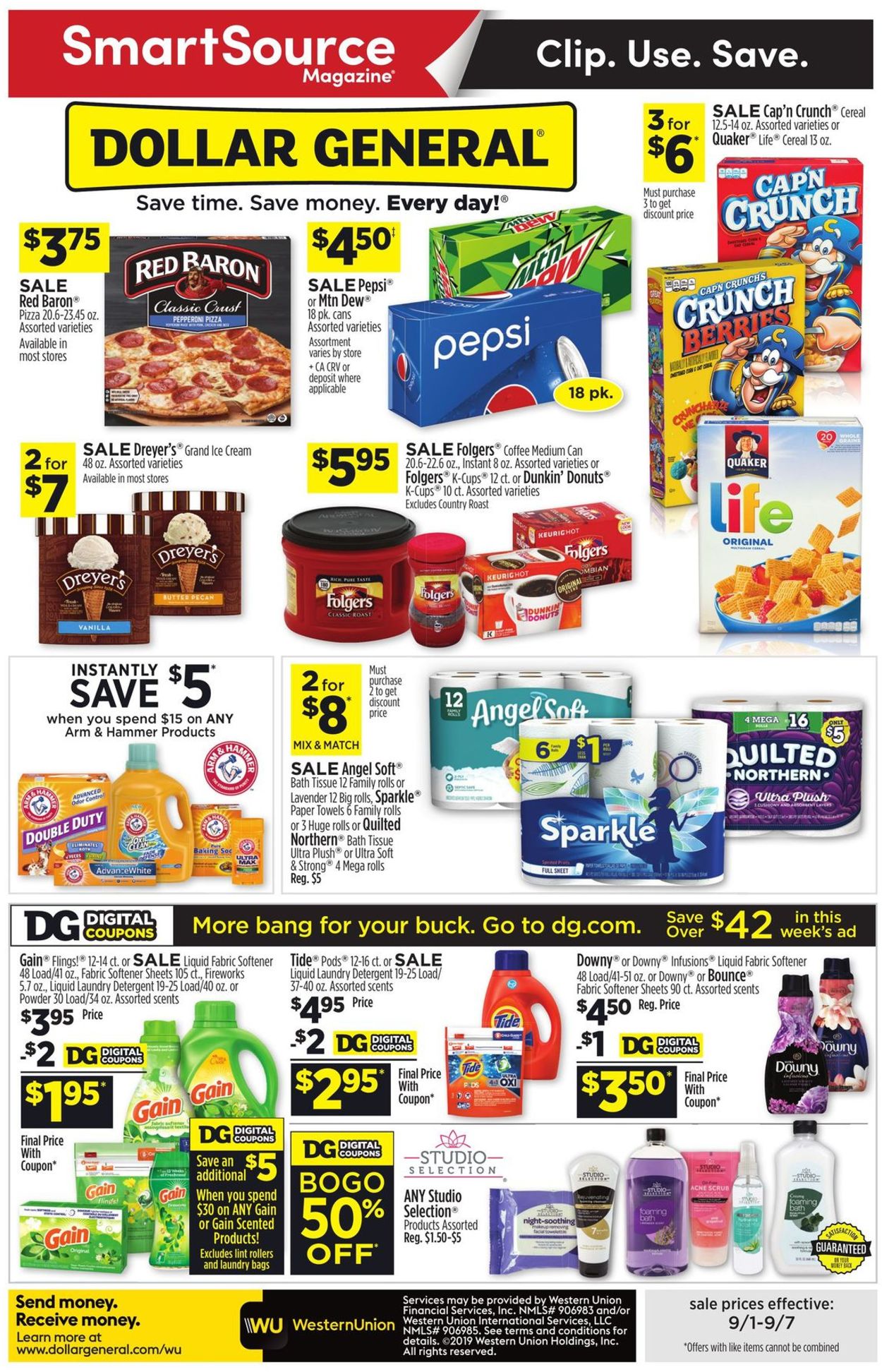 Dollar General Ad from 09/01/2019