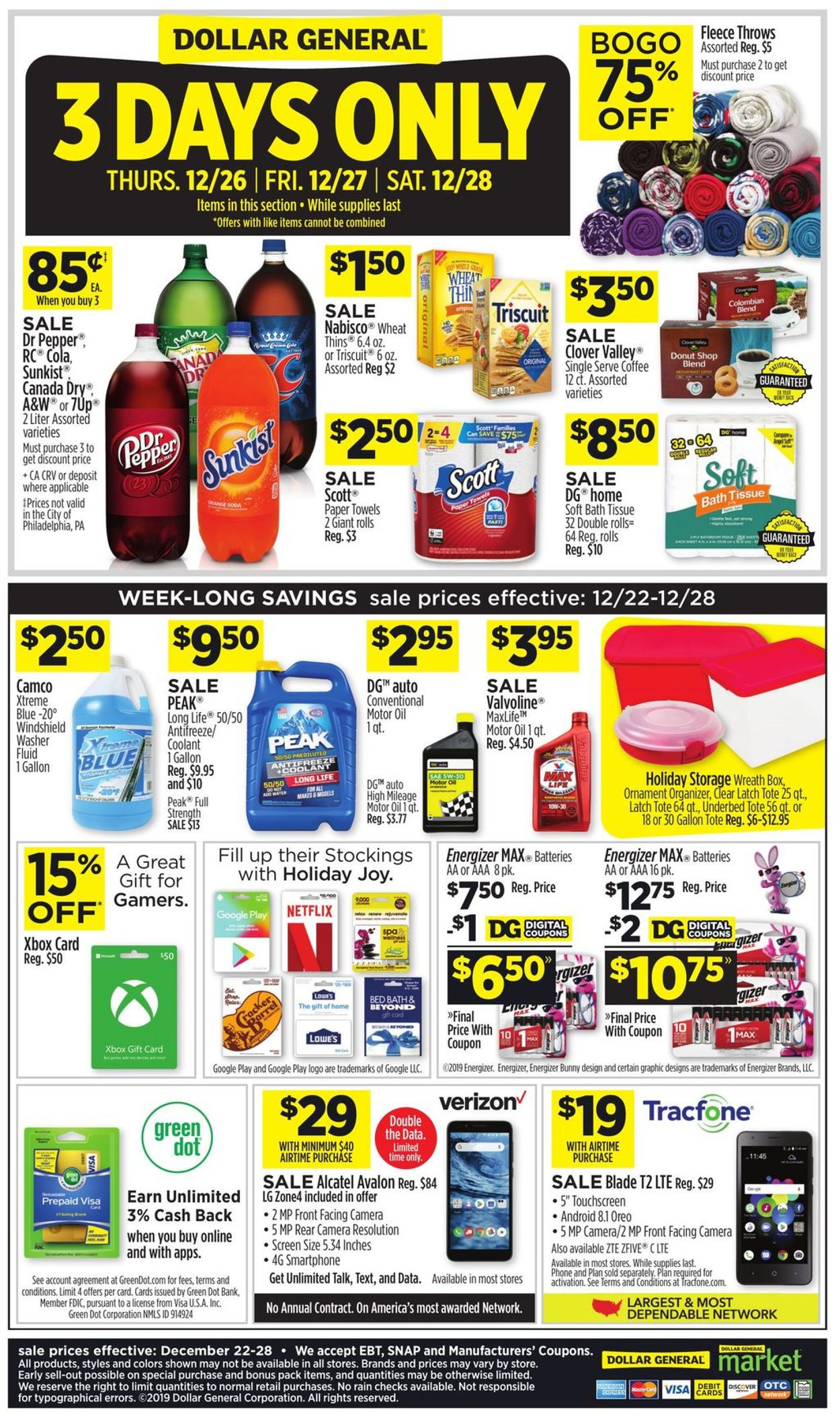 Dollar General Ad from 12/22/2019