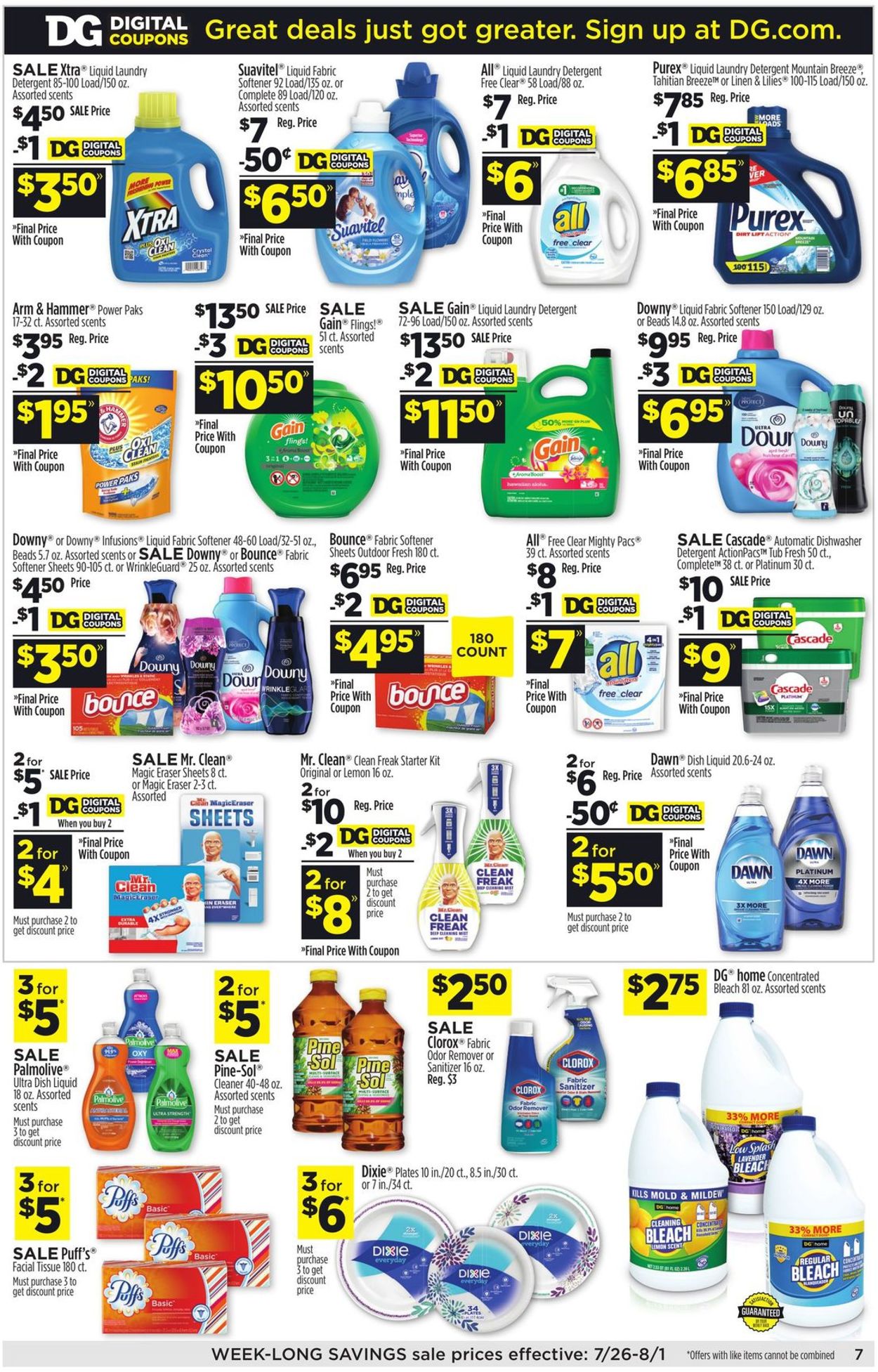Dollar General Ad from 07/26/2020