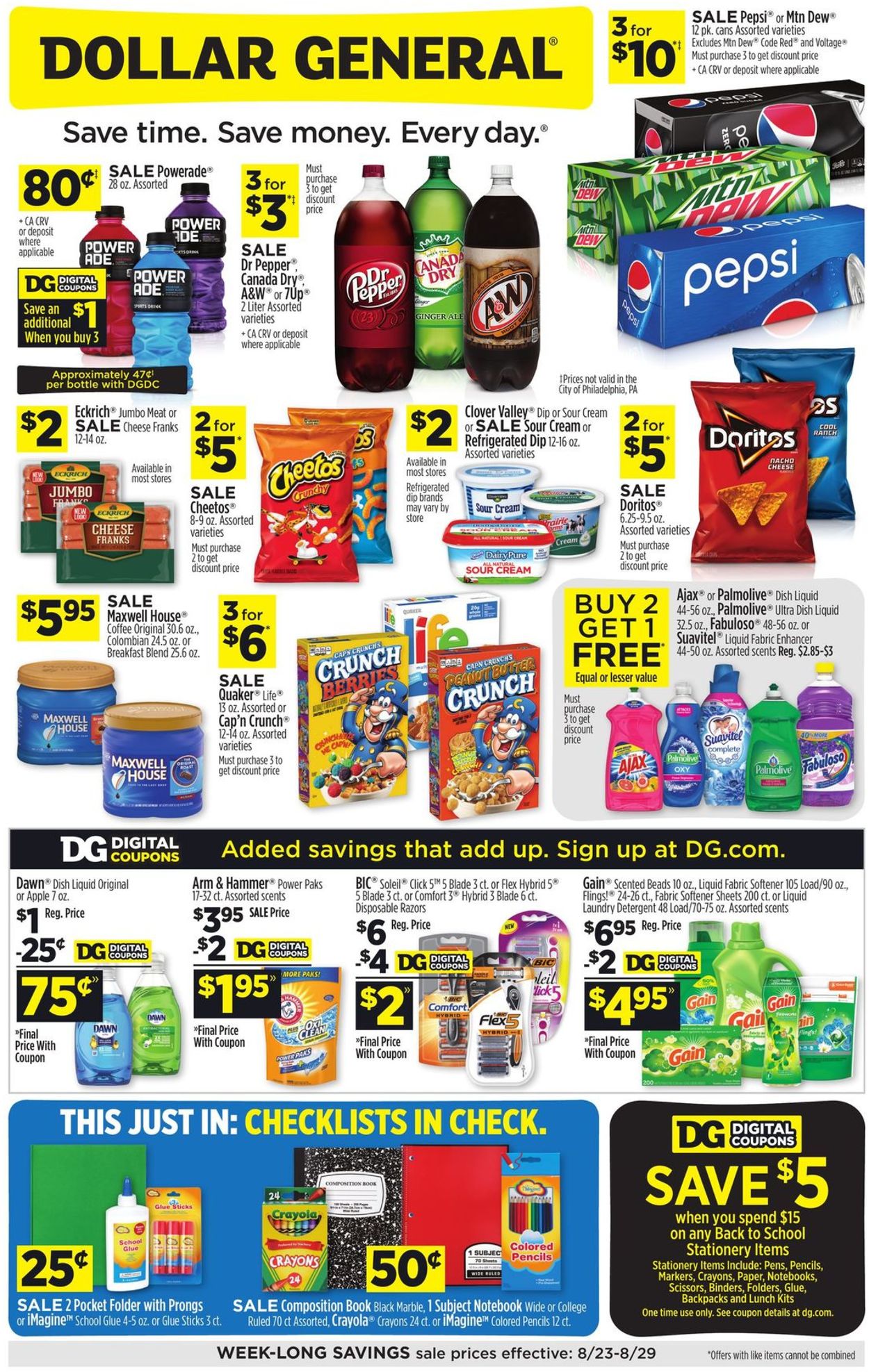 Dollar General Ad from 08/23/2020