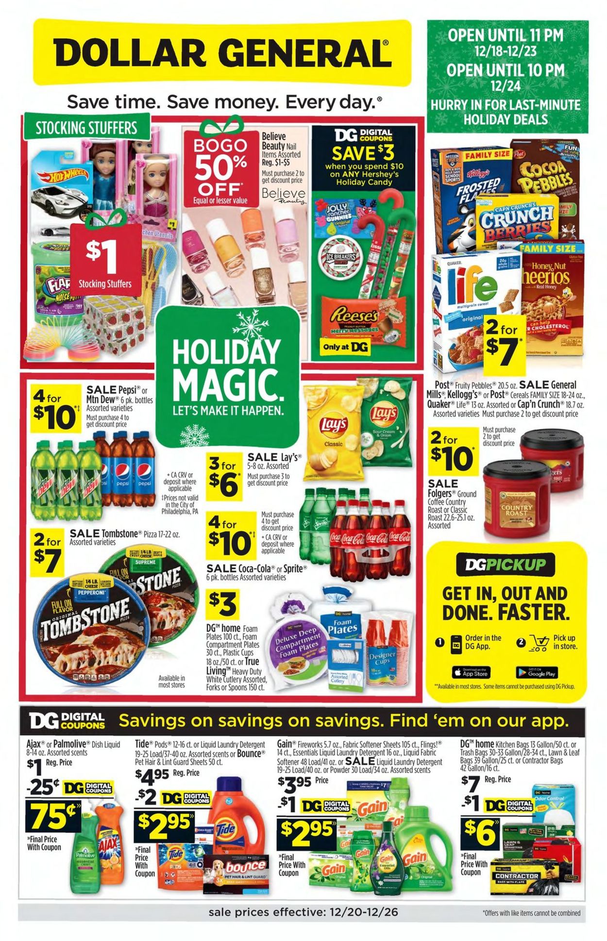 Dollar General Ad from 12/20/2020
