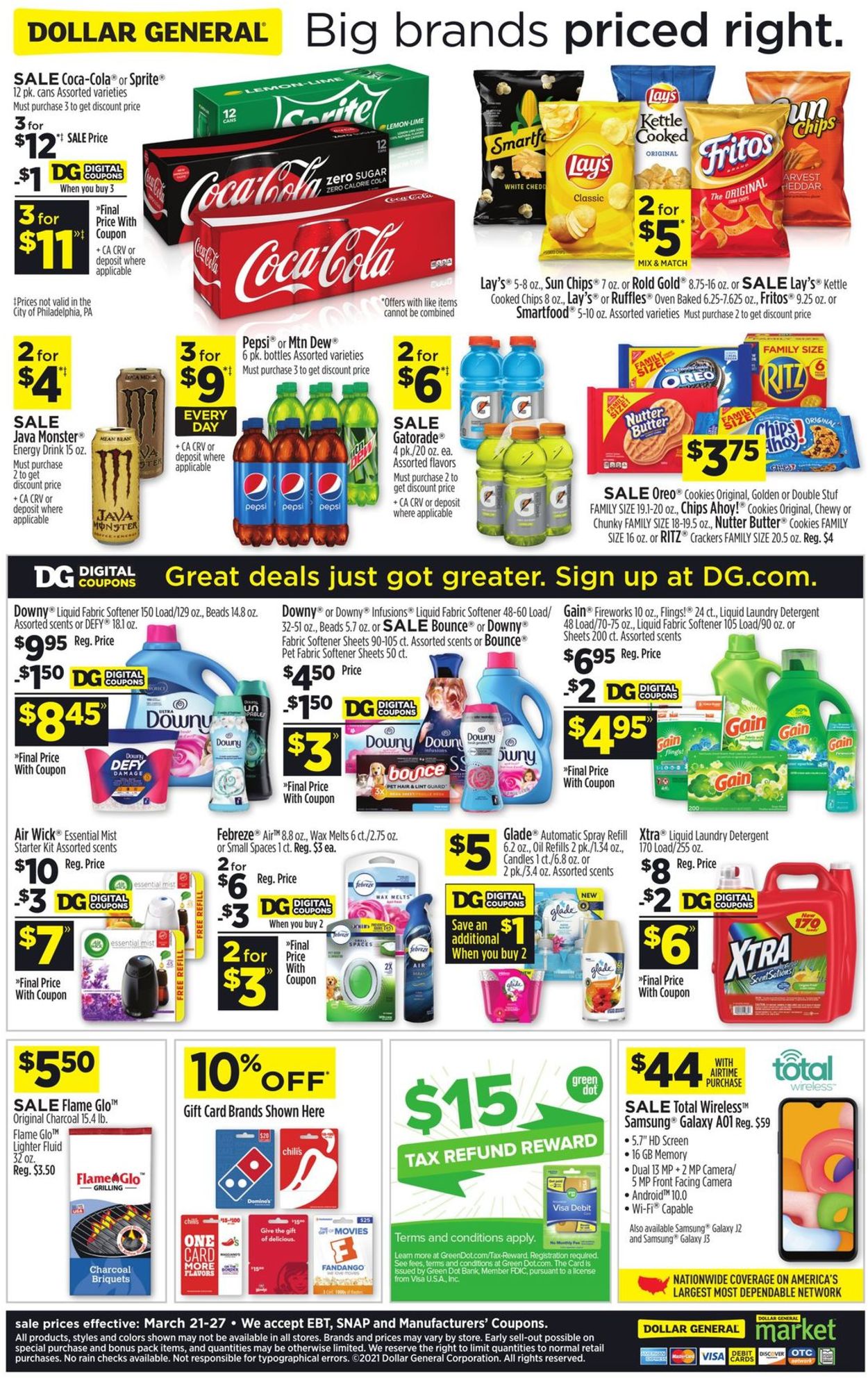 Dollar General Ad from 03/21/2021