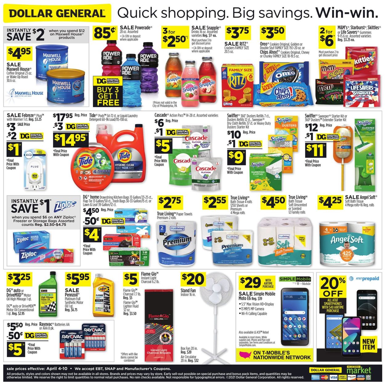 Dollar General Ad from 04/04/2021