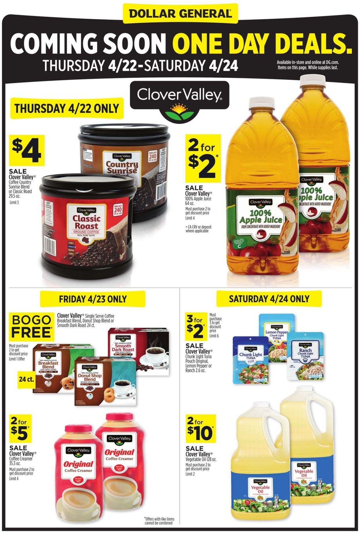 Dollar General Ad from 04/22/2021
