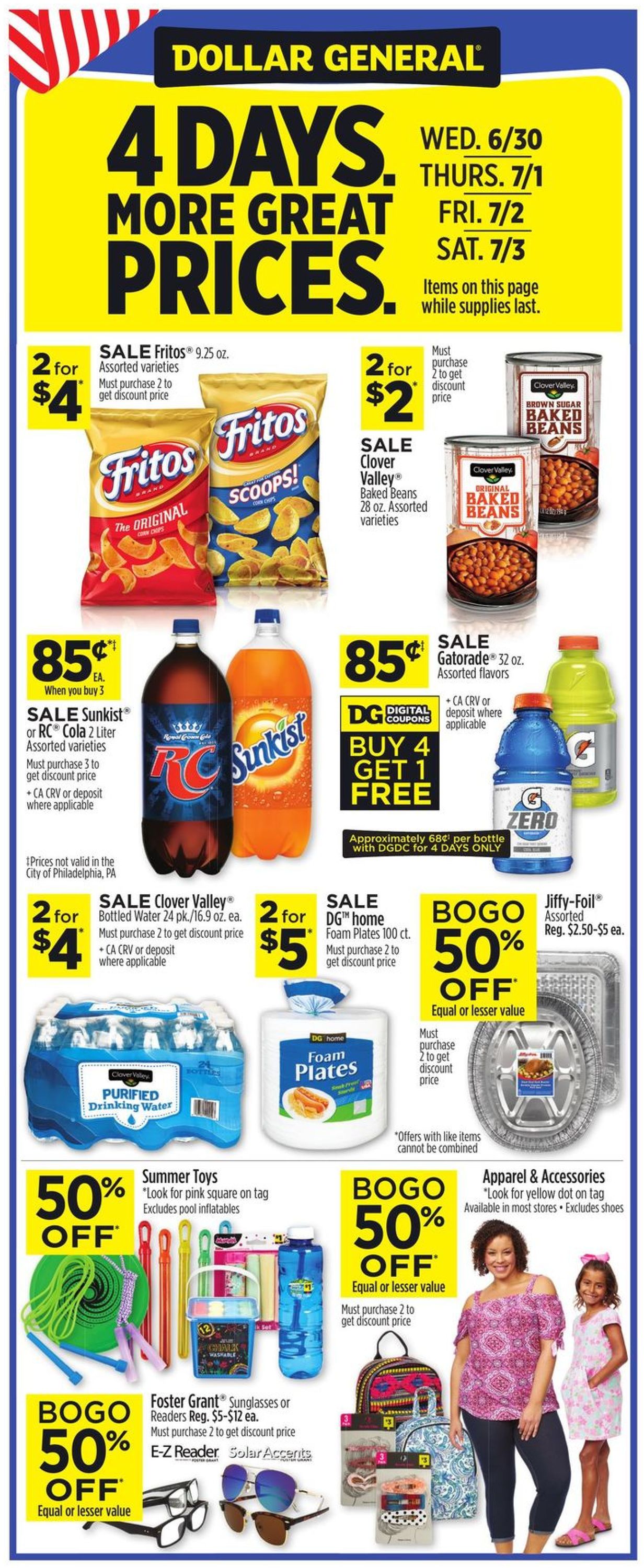 Dollar General Ad from 06/27/2021