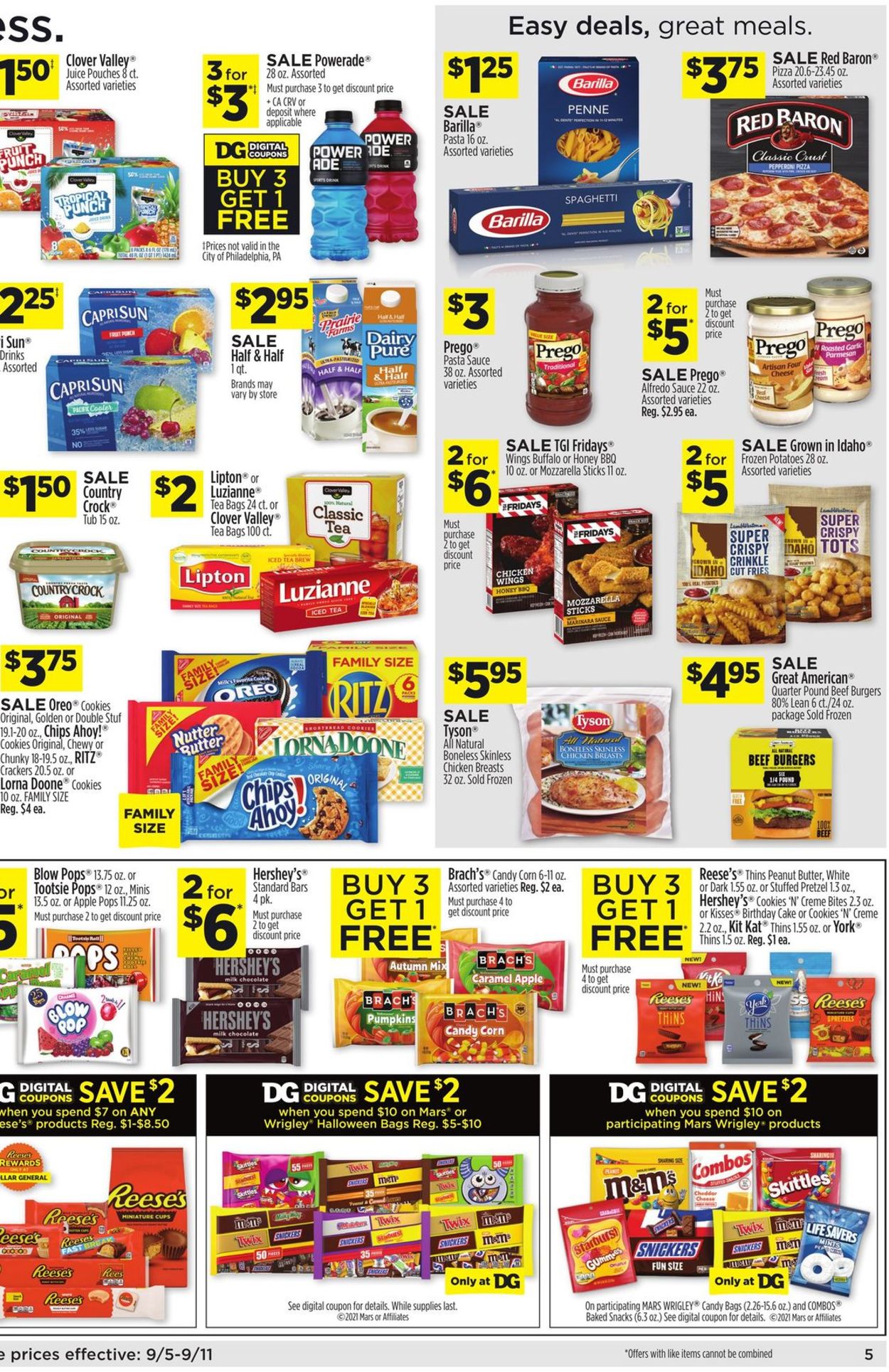 Dollar General Ad from 09/05/2021