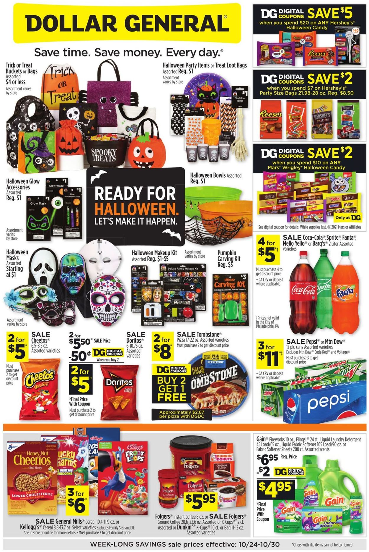 Dollar General Ad from 10/24/2021
