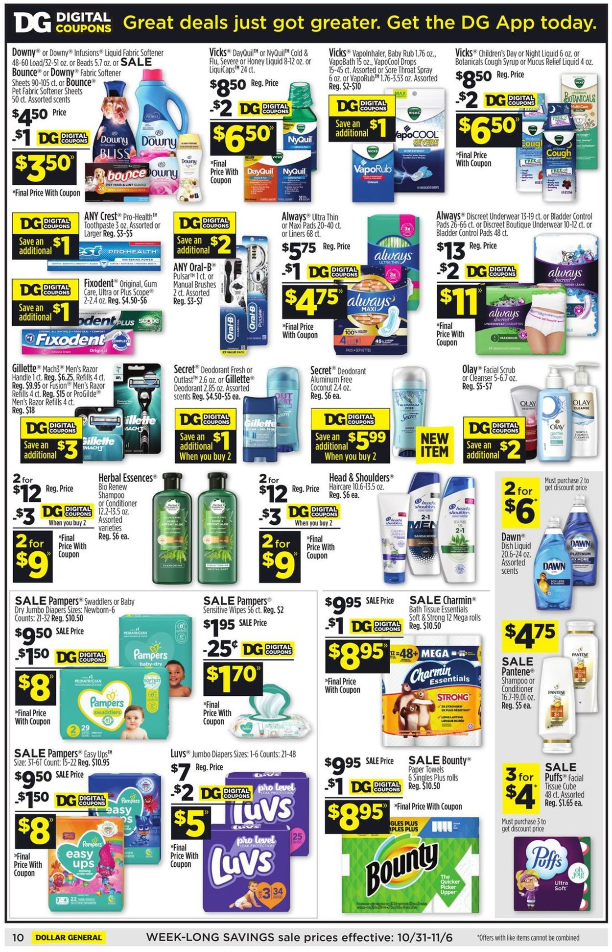 Dollar General Ad from 10/31/2021
