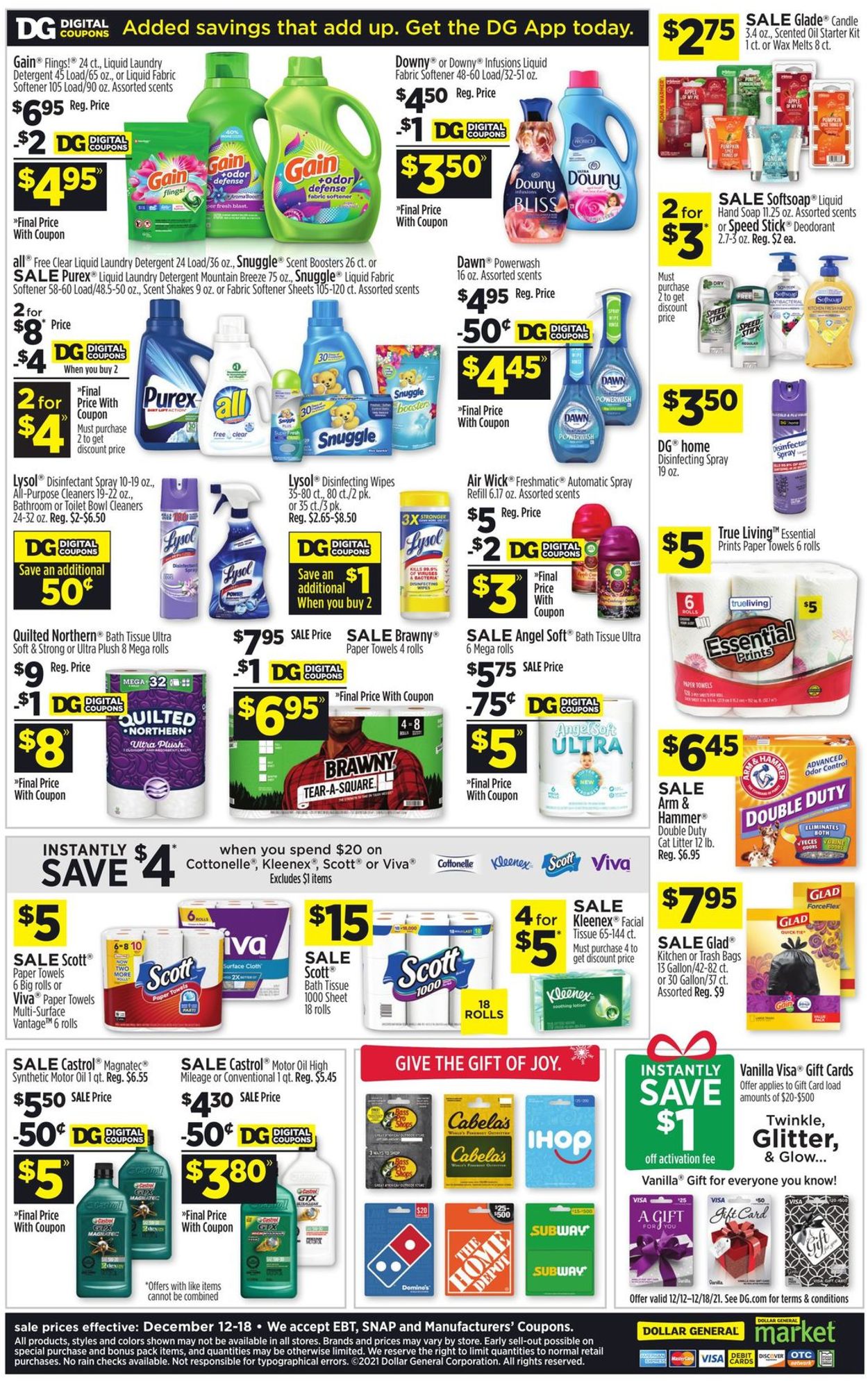 Dollar General Ad from 12/12/2021