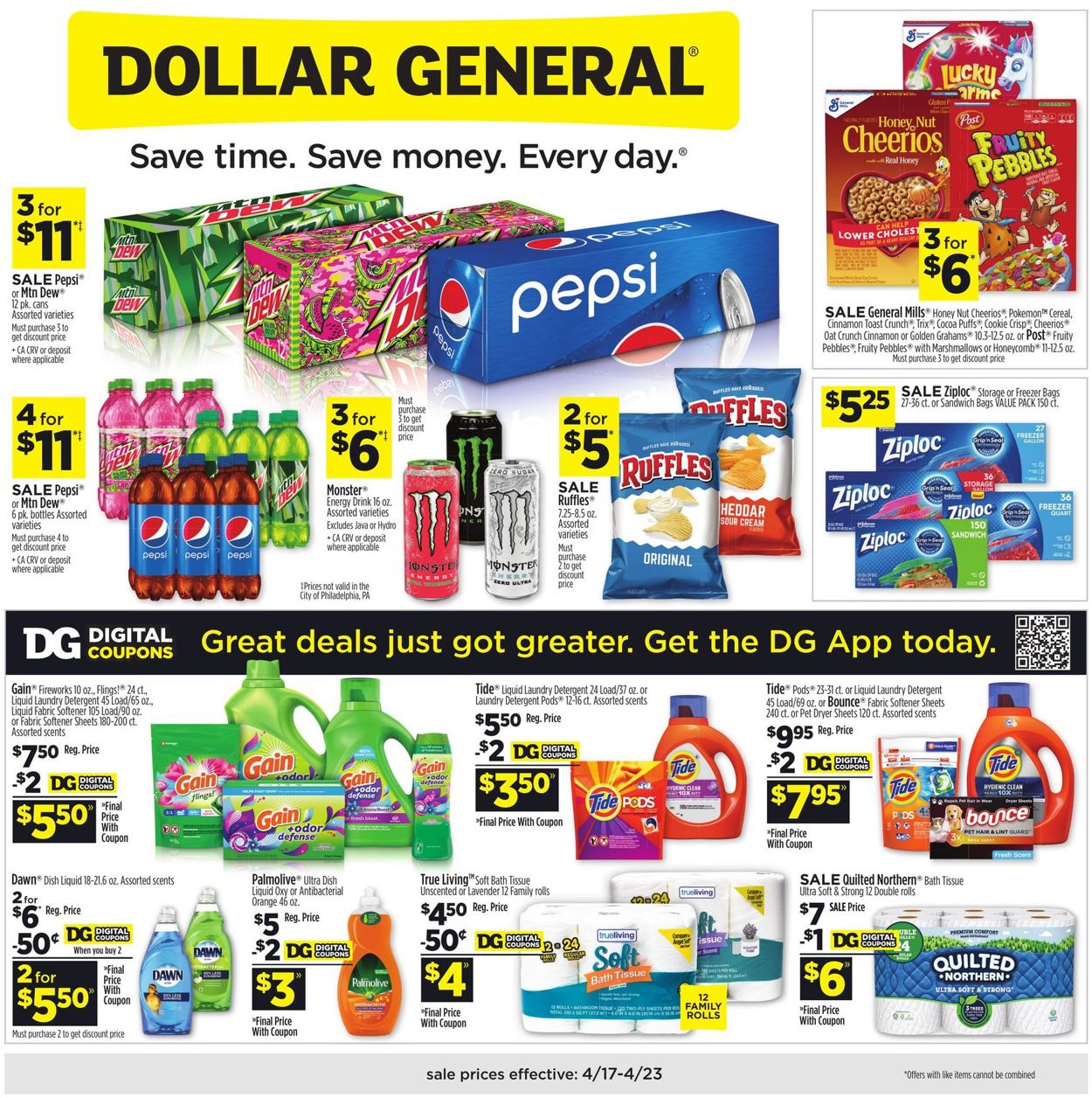 Dollar General Ad from 04/17/2022