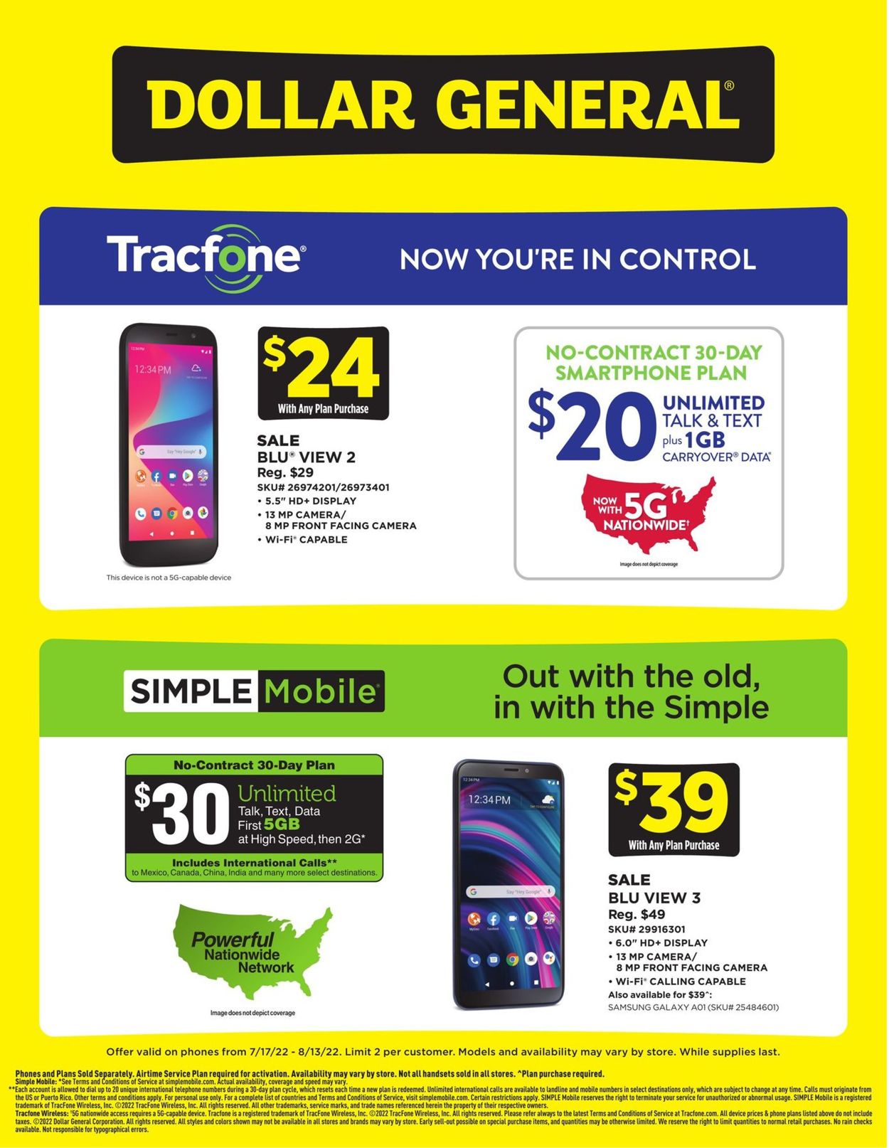 Dollar General Ad from 07/17/2022