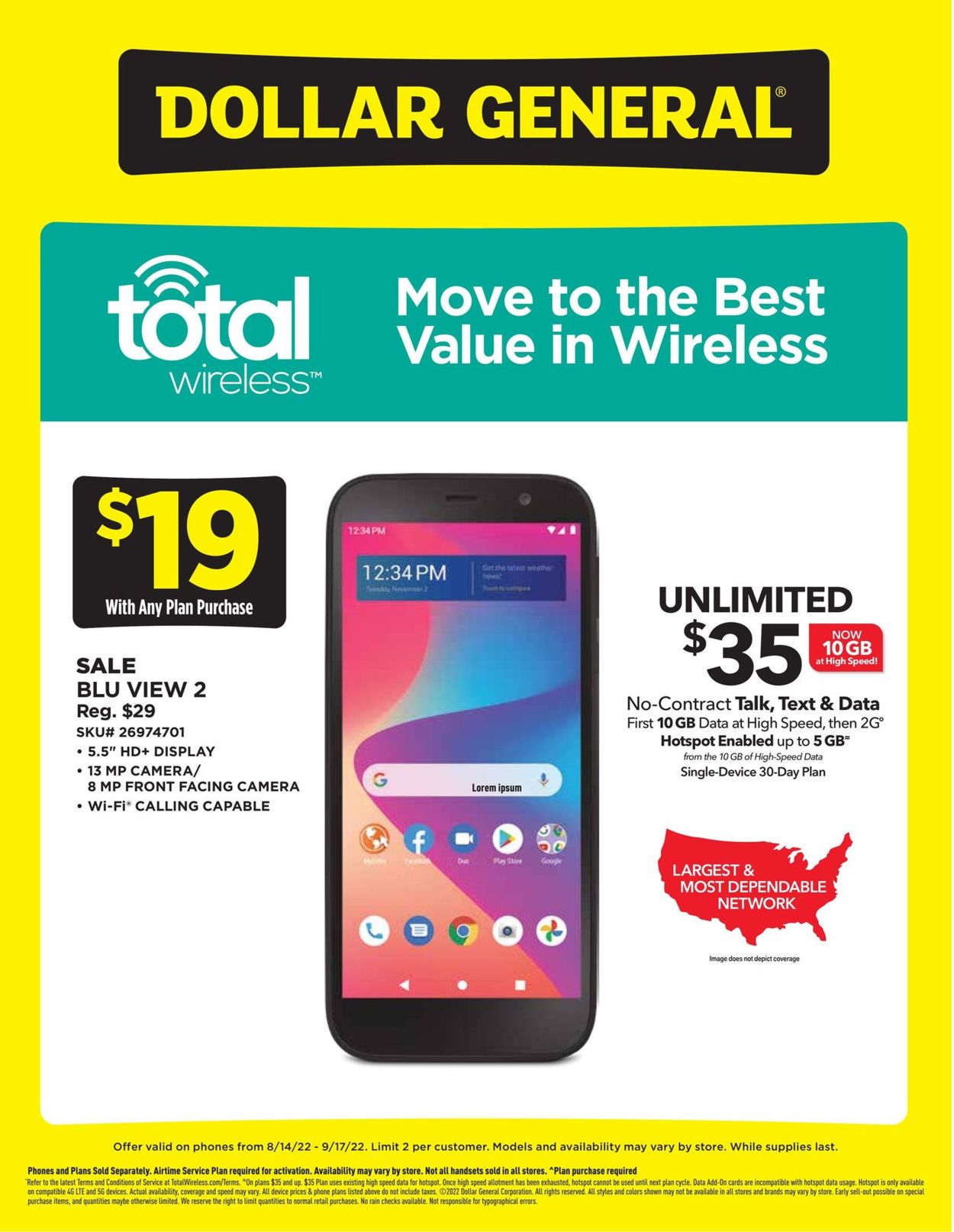 Dollar General Ad from 08/14/2022