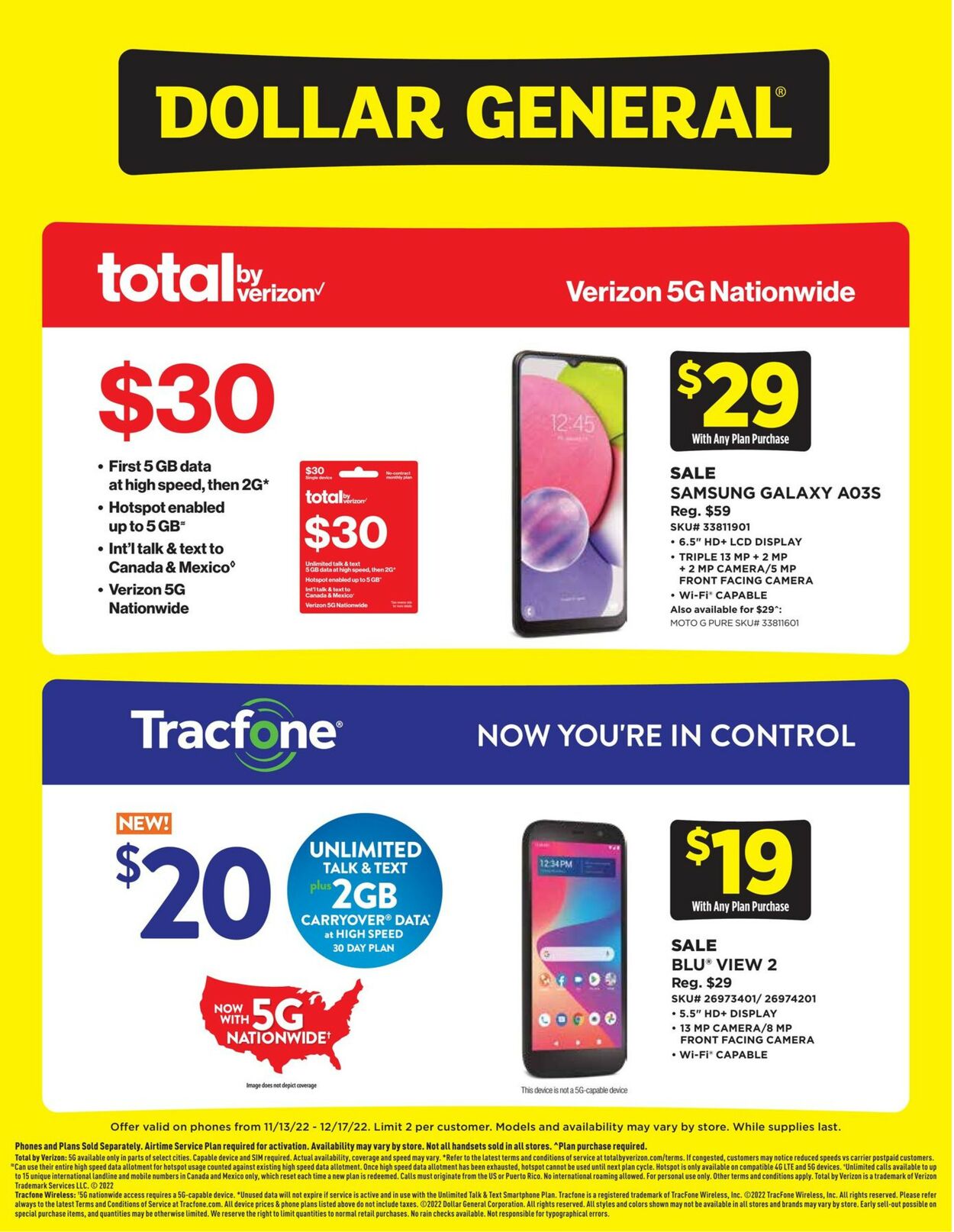 Dollar General Ad from 11/13/2022