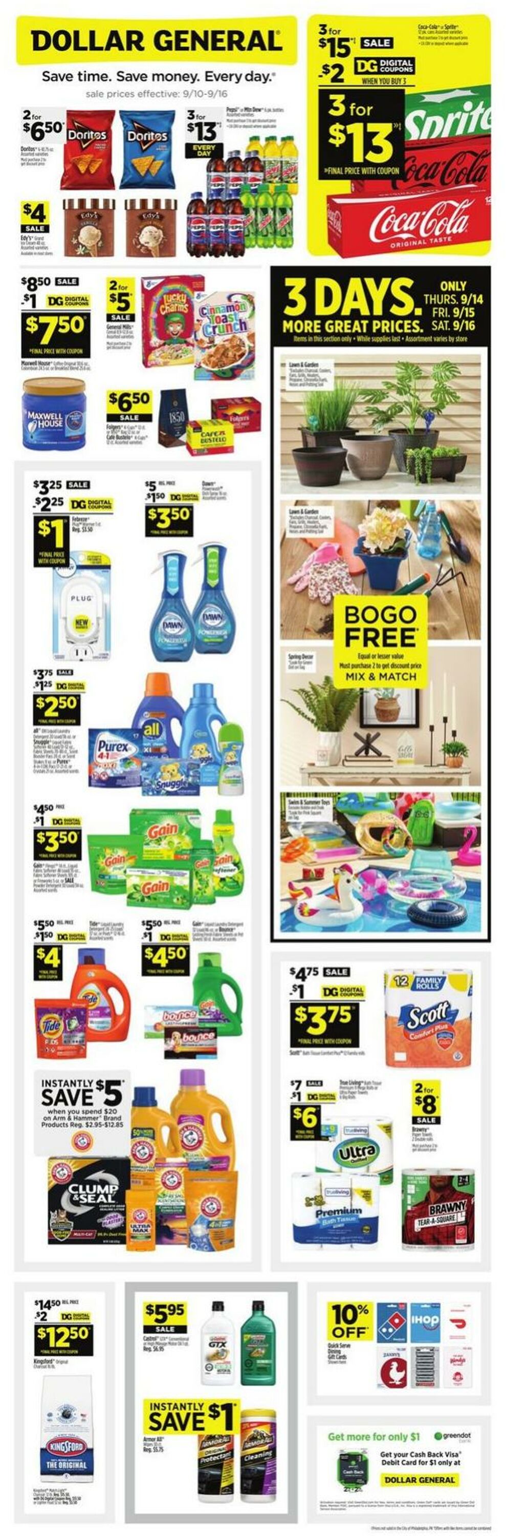 Dollar General Ad from 09/10/2023