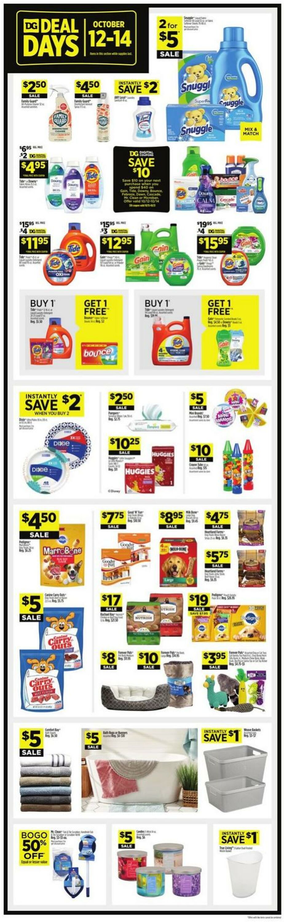 Dollar General Ad from 10/08/2023