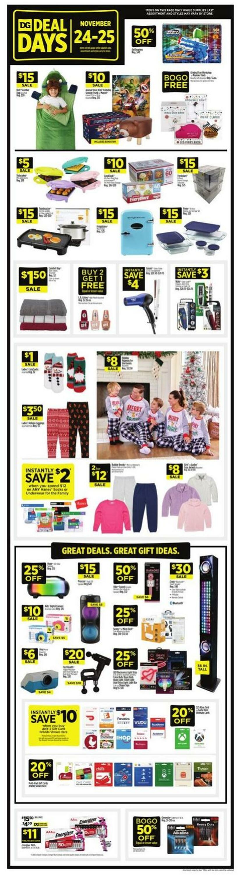 Dollar General Ad from 11/19/2023