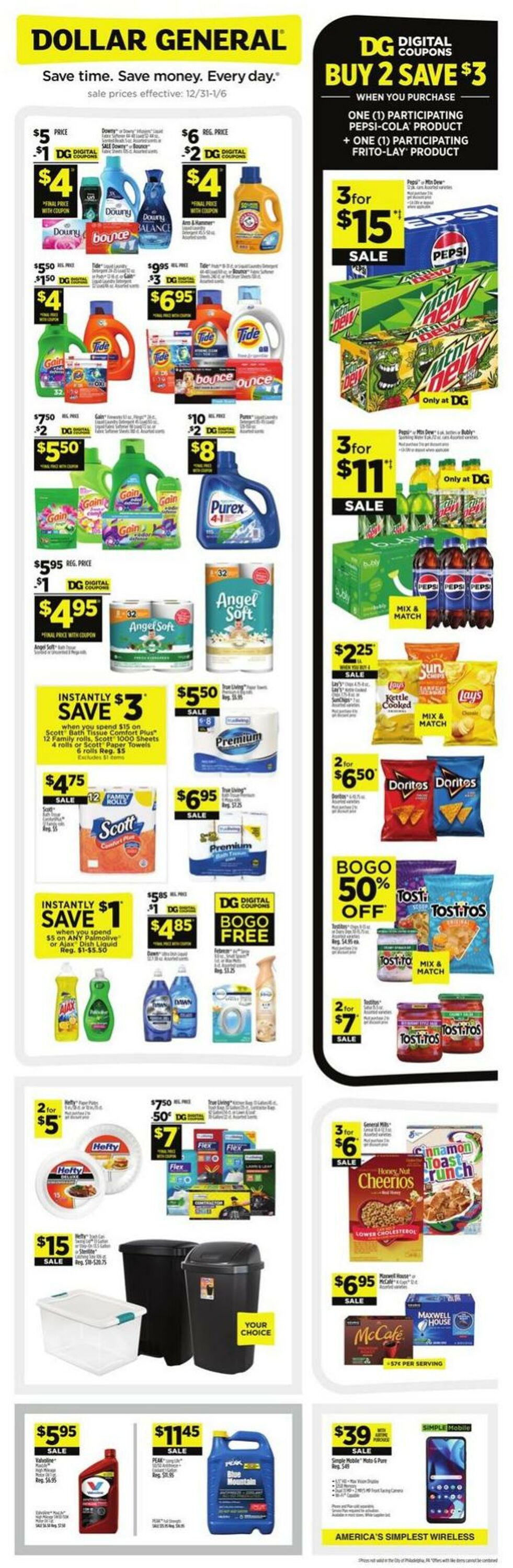 Dollar General Ad from 12/31/2023