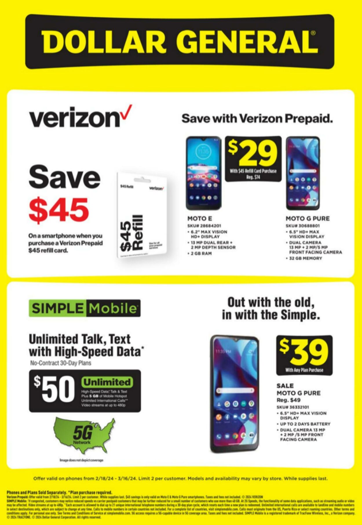 Dollar General Ad from 02/19/2024