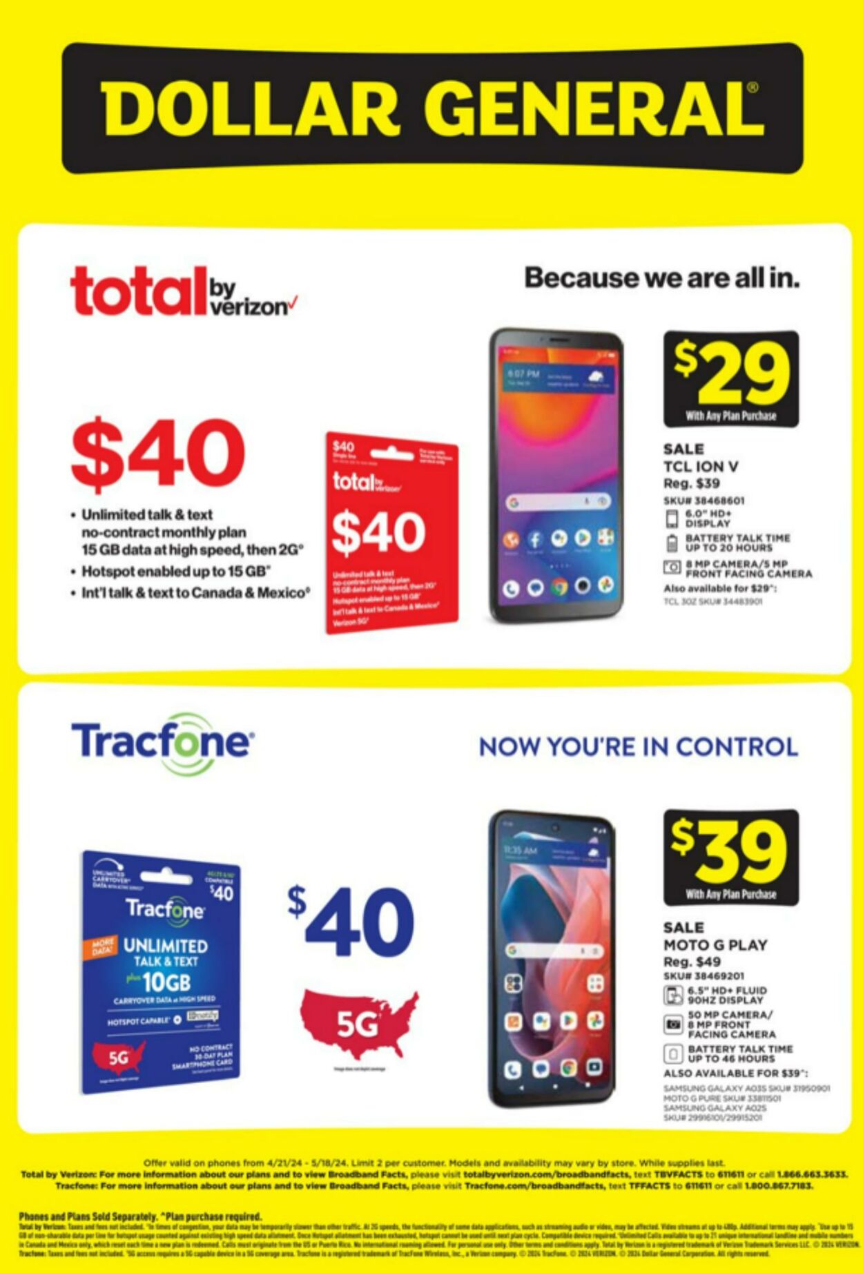 Dollar General Ad from 04/21/2024