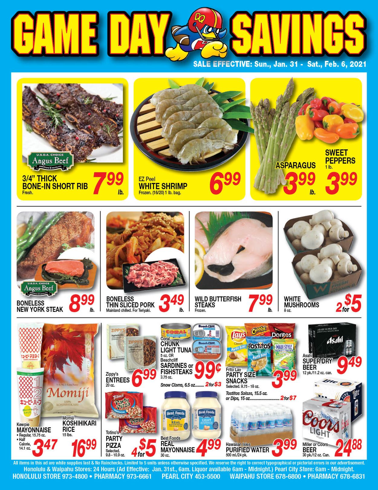 Don Quijote Hawaii Ad from 01/31/2021