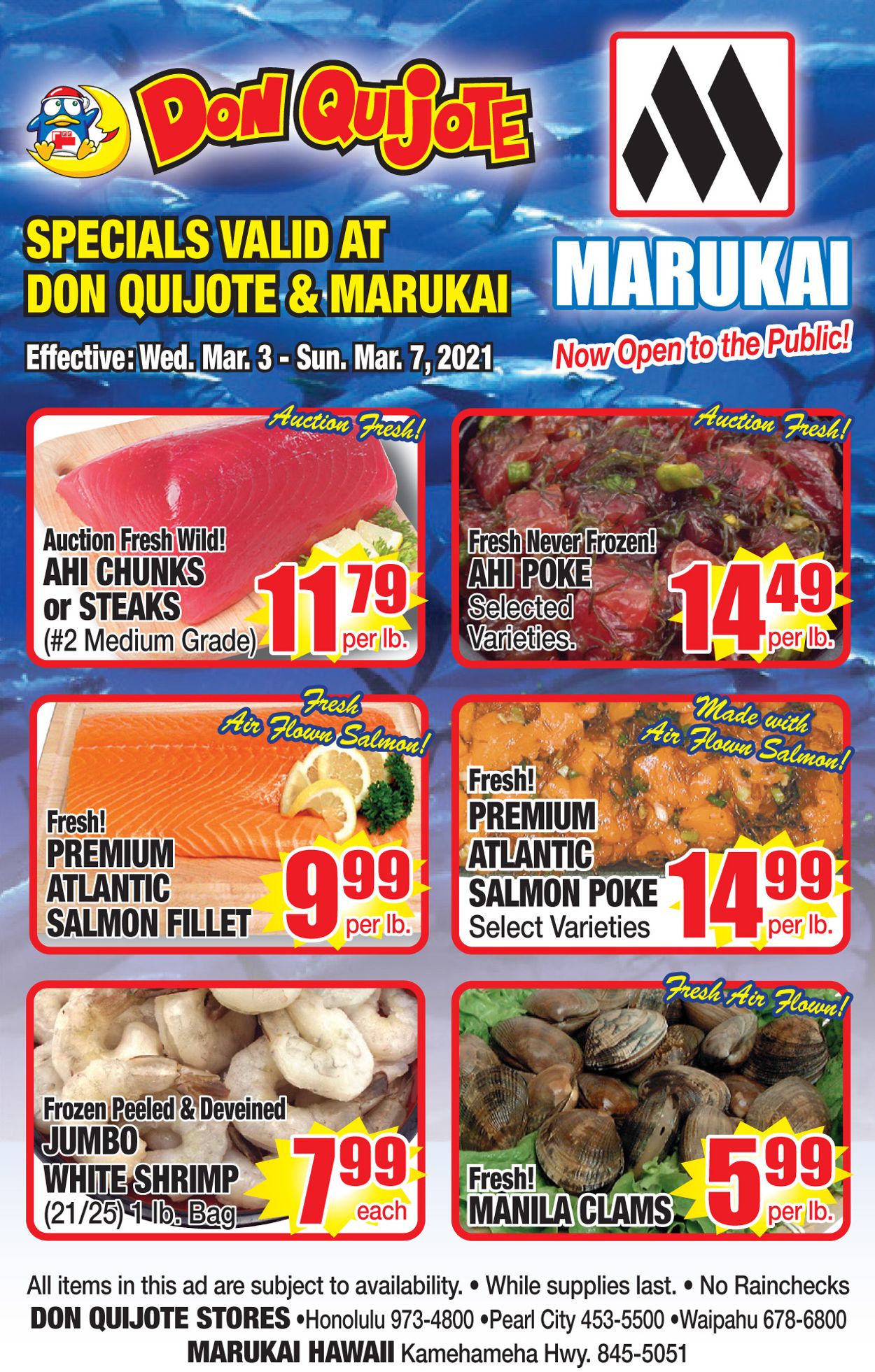 Don Quijote Hawaii Ad from 03/07/2021