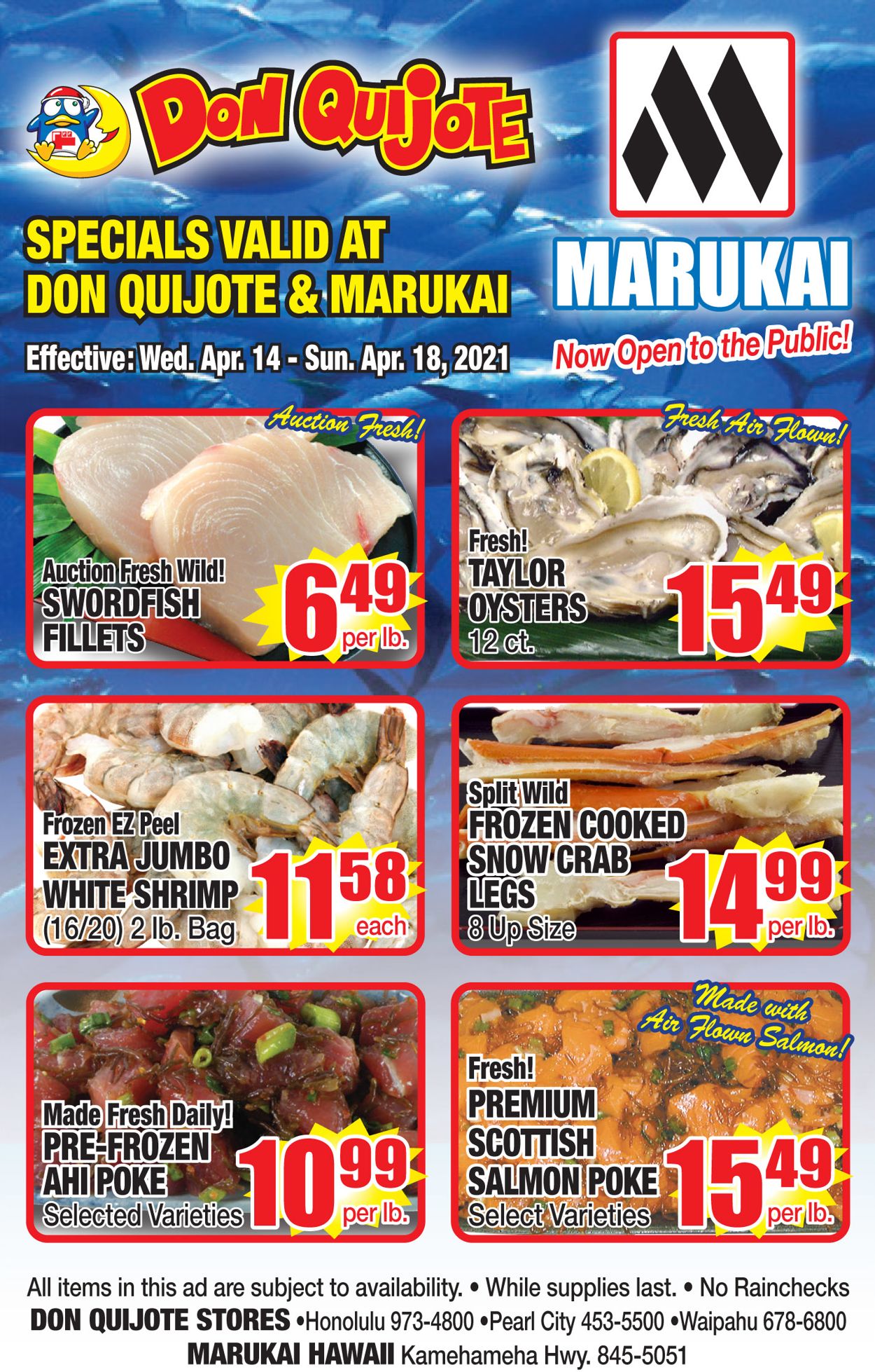 Don Quijote Hawaii Ad from 04/14/2021