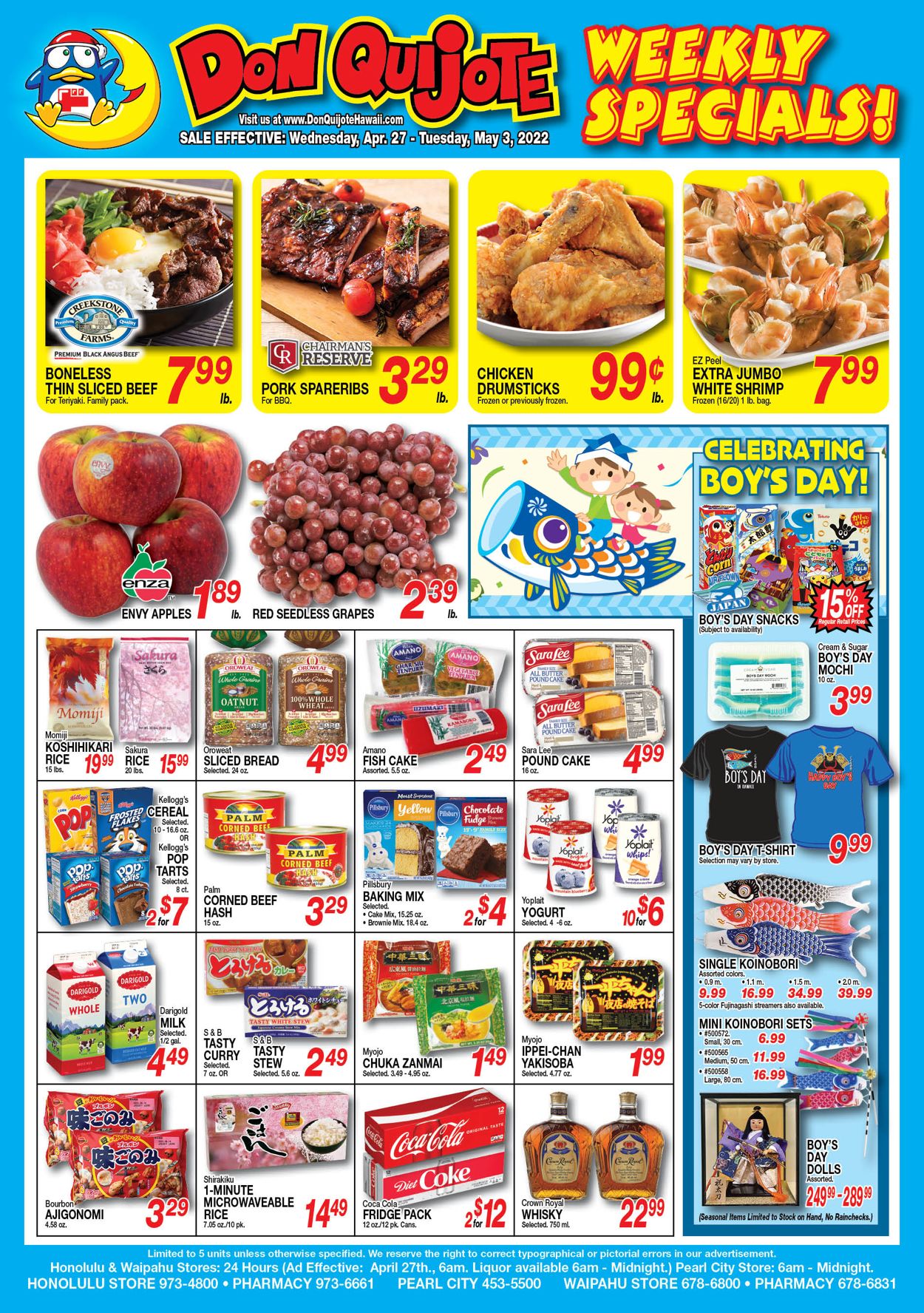 Don Quijote Hawaii Ad from 04/27/2022