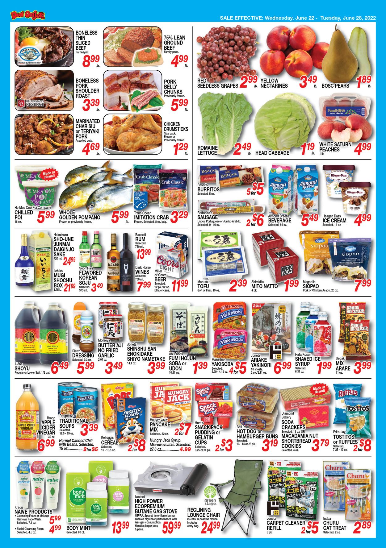 Don Quijote Hawaii Ad from 06/22/2022