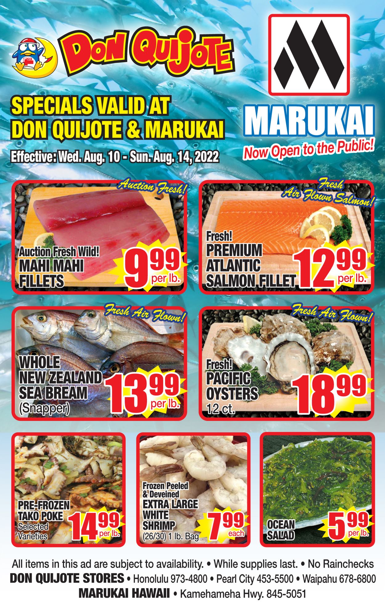 Don Quijote Hawaii Ad from 08/10/2022