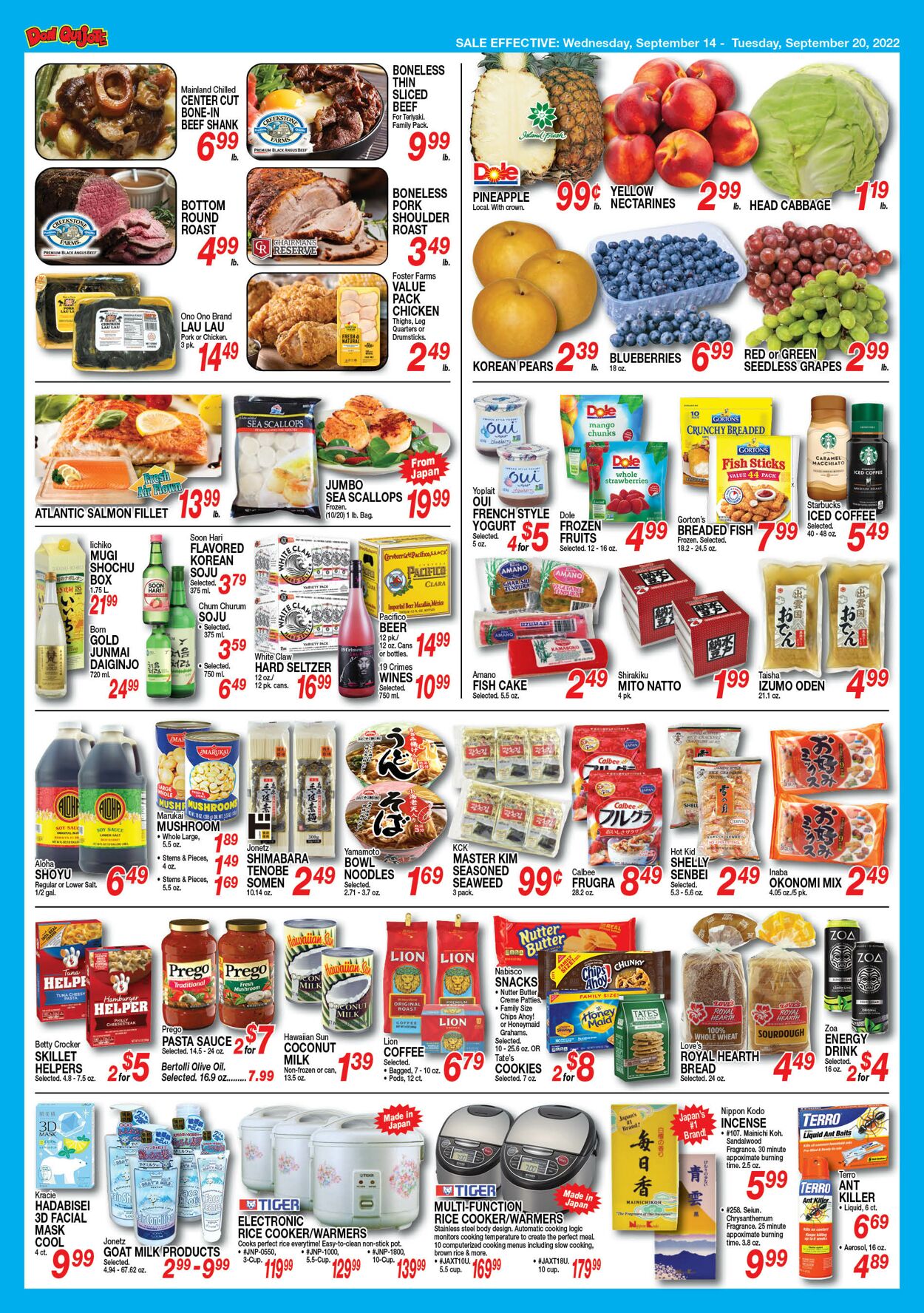 Don Quijote Hawaii Ad from 09/14/2022