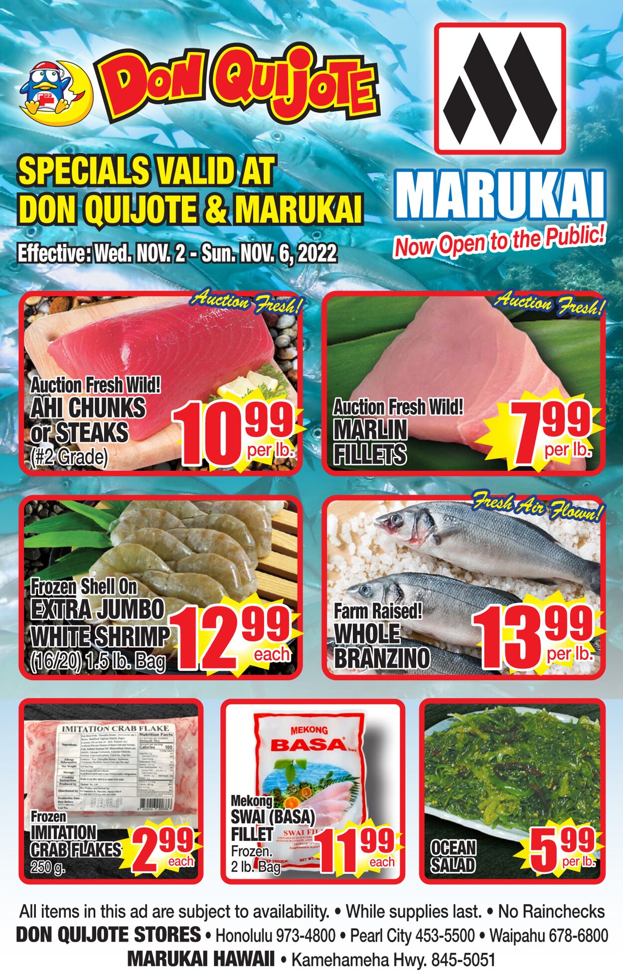 Don Quijote Hawaii Ad from 11/02/2022