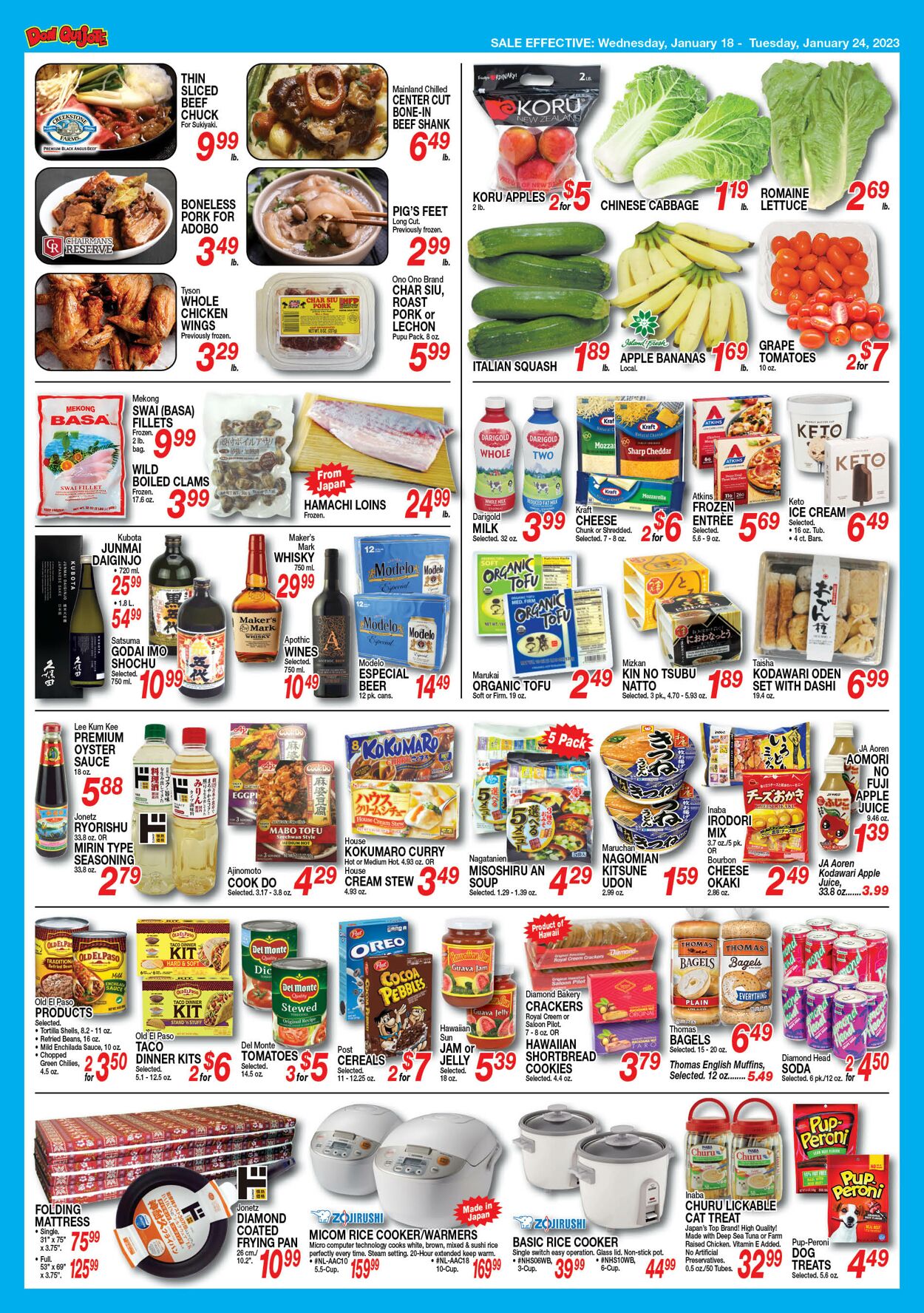 Don Quijote Hawaii Ad from 01/18/2023
