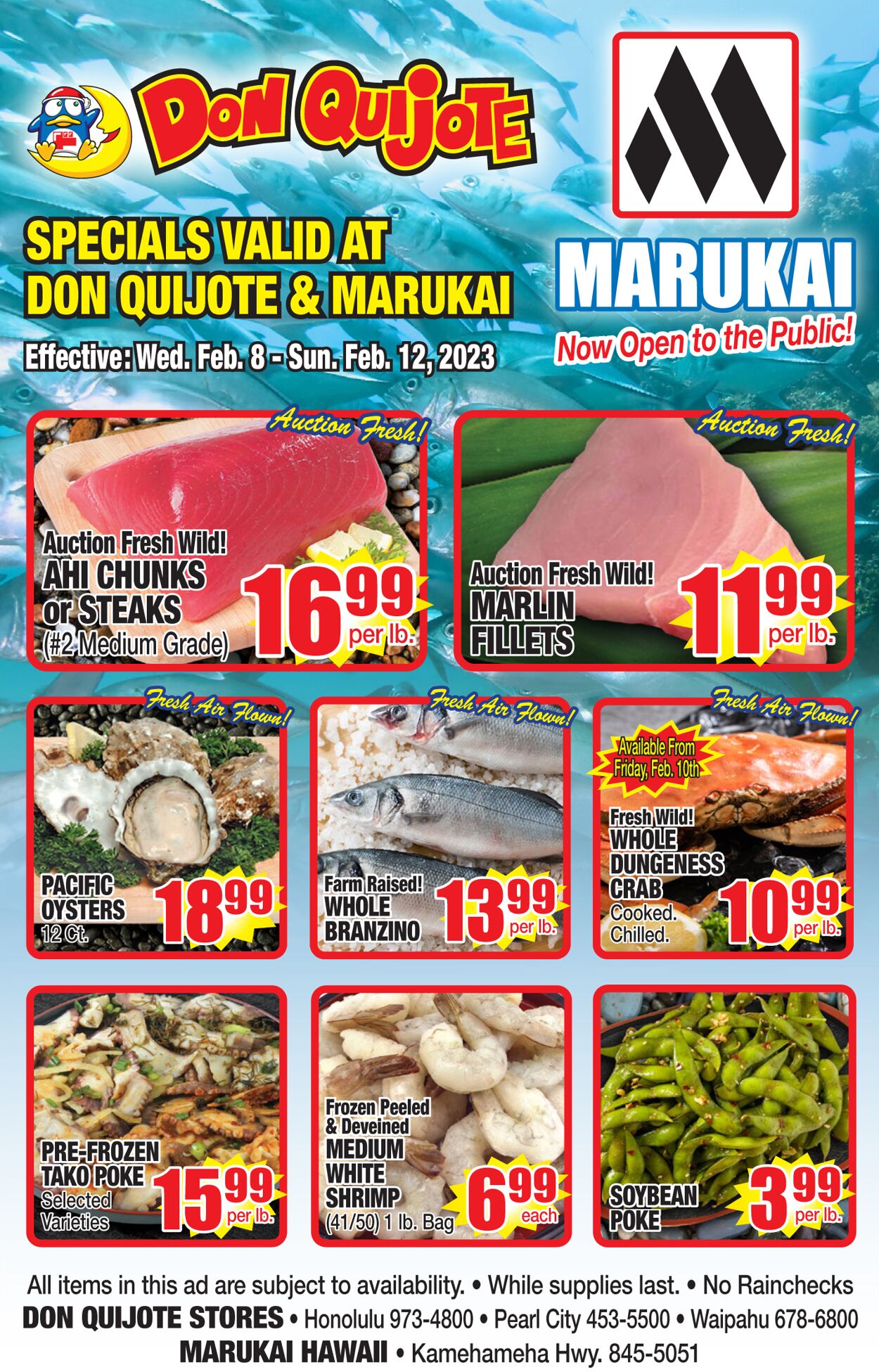 Don Quijote Hawaii Ad from 02/08/2023