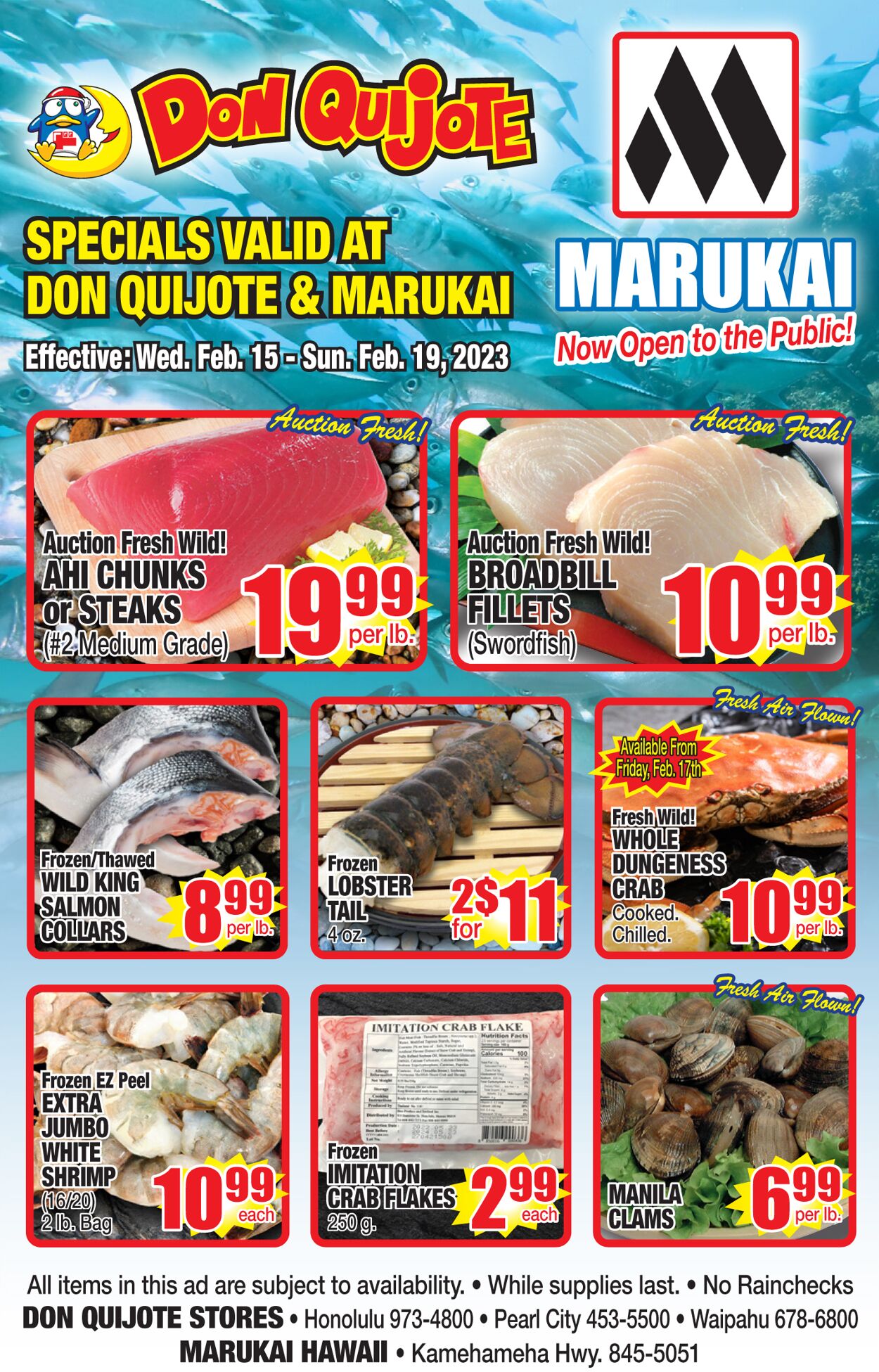 Don Quijote Hawaii Ad from 02/15/2023