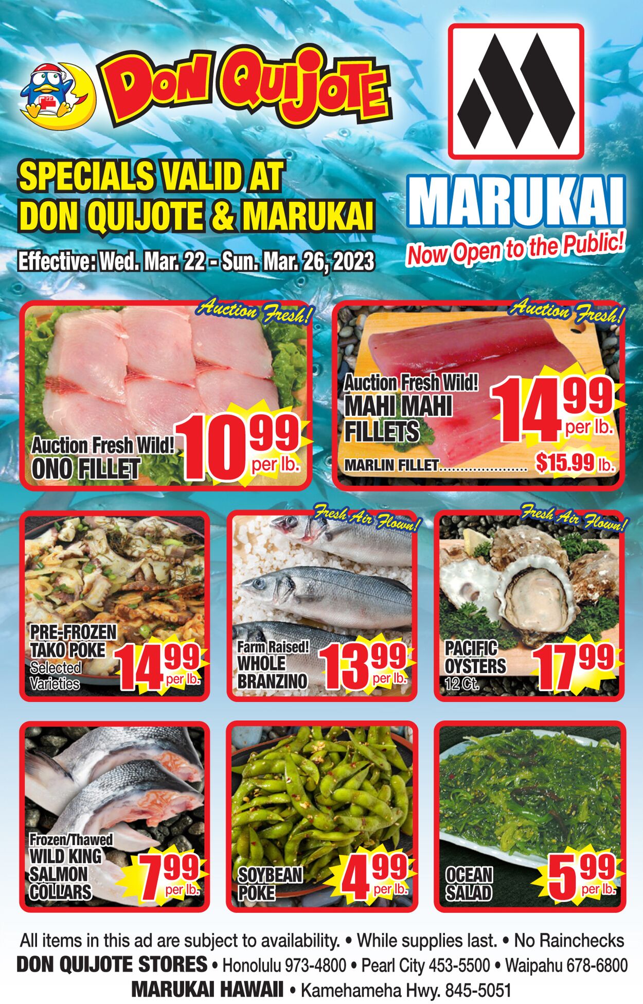 Don Quijote Hawaii Ad from 03/22/2023