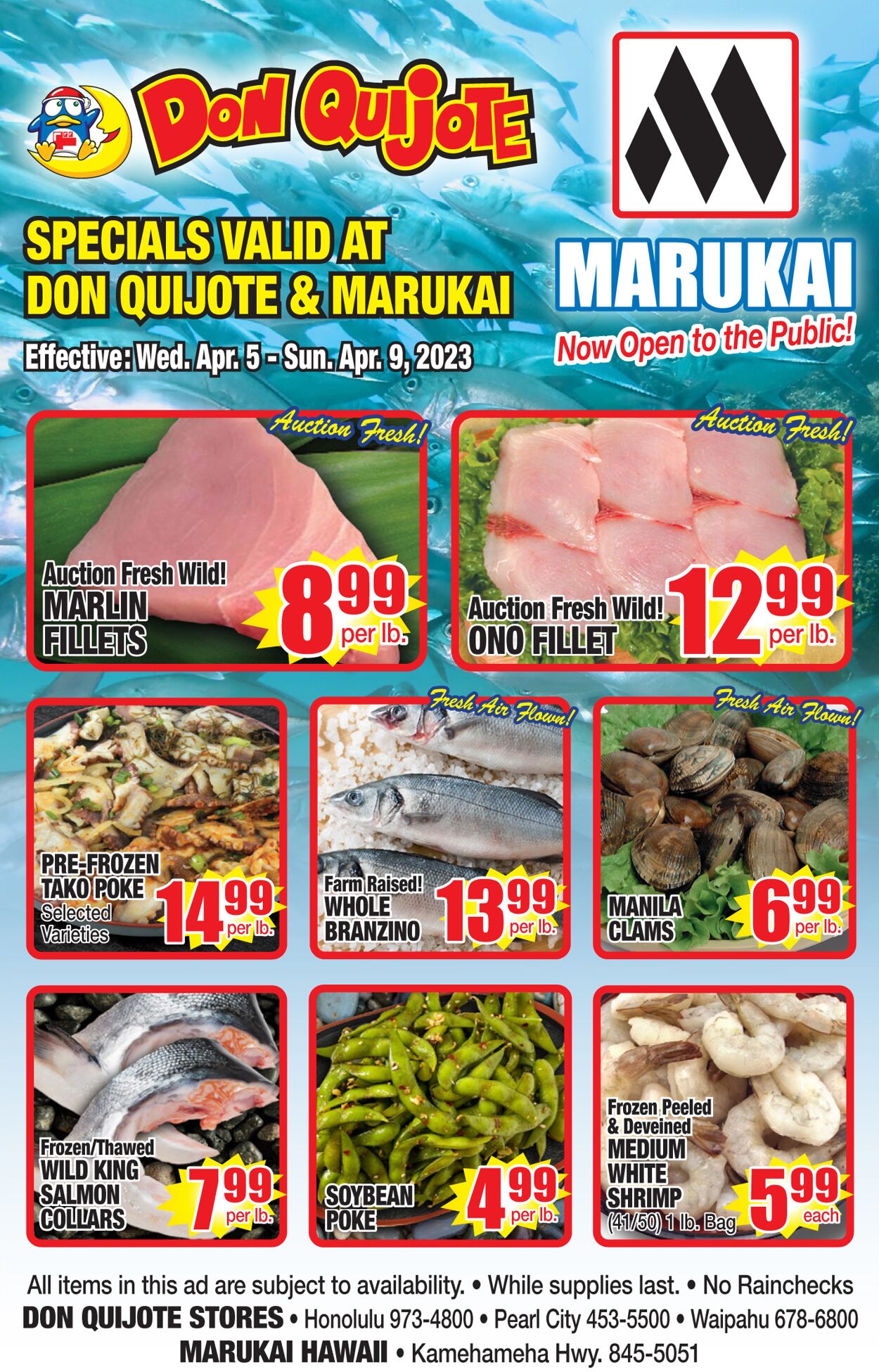 Don Quijote Hawaii Ad from 04/05/2023