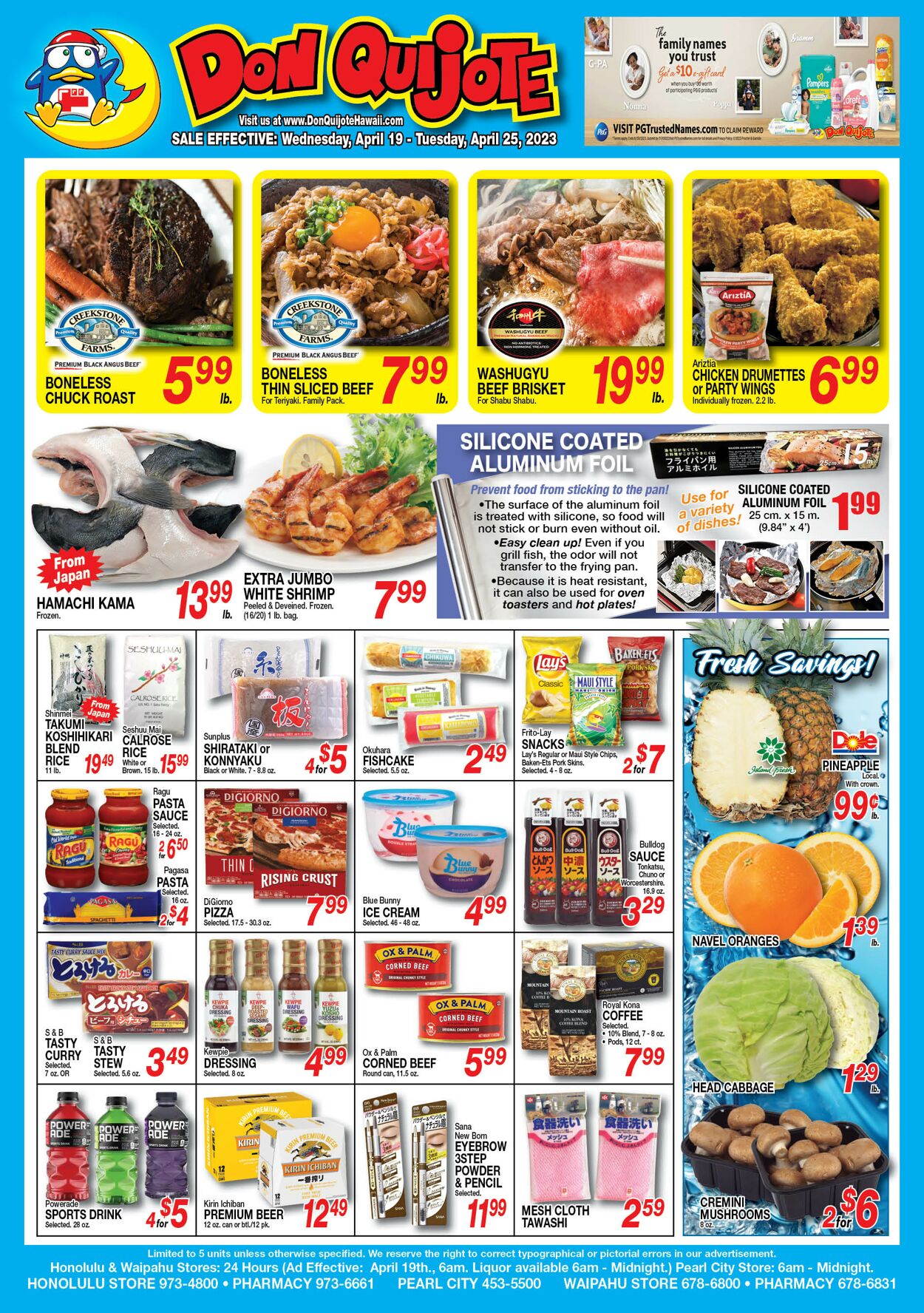 Don Quijote Hawaii Ad from 04/19/2023
