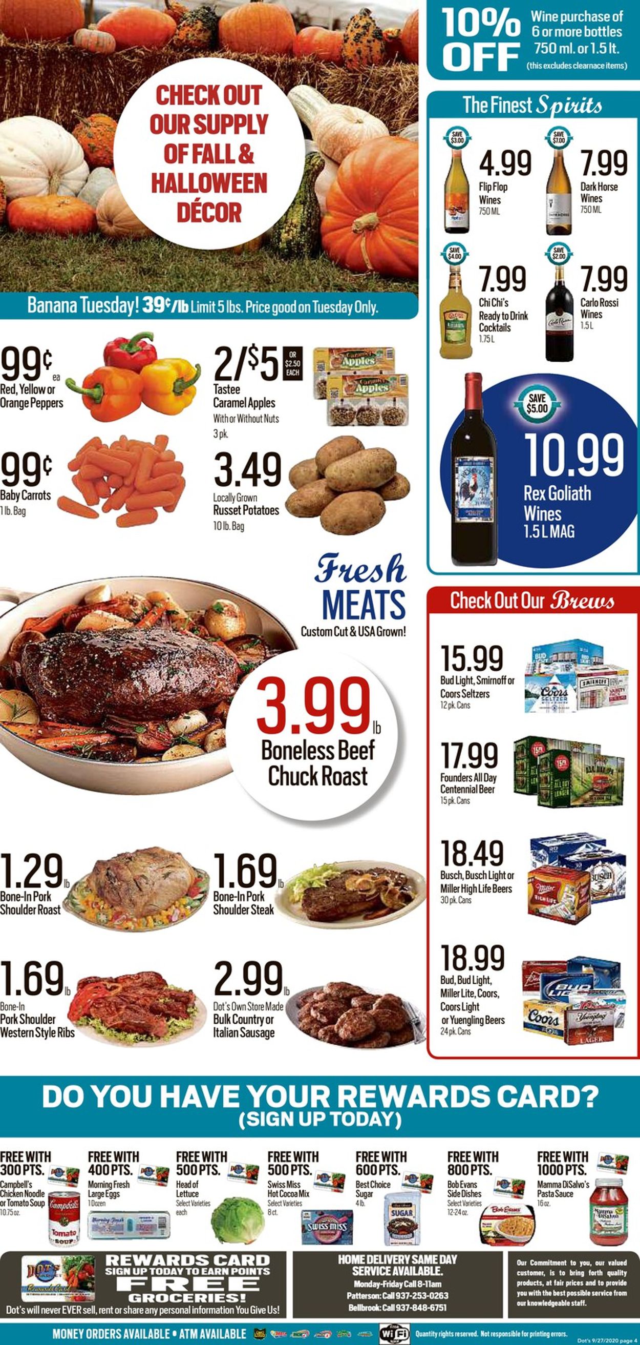 Dot's Market Ad from 09/28/2020