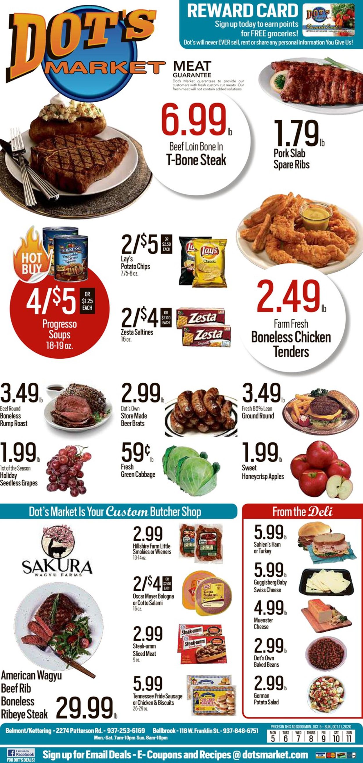 Dot's Market Ad from 10/05/2020