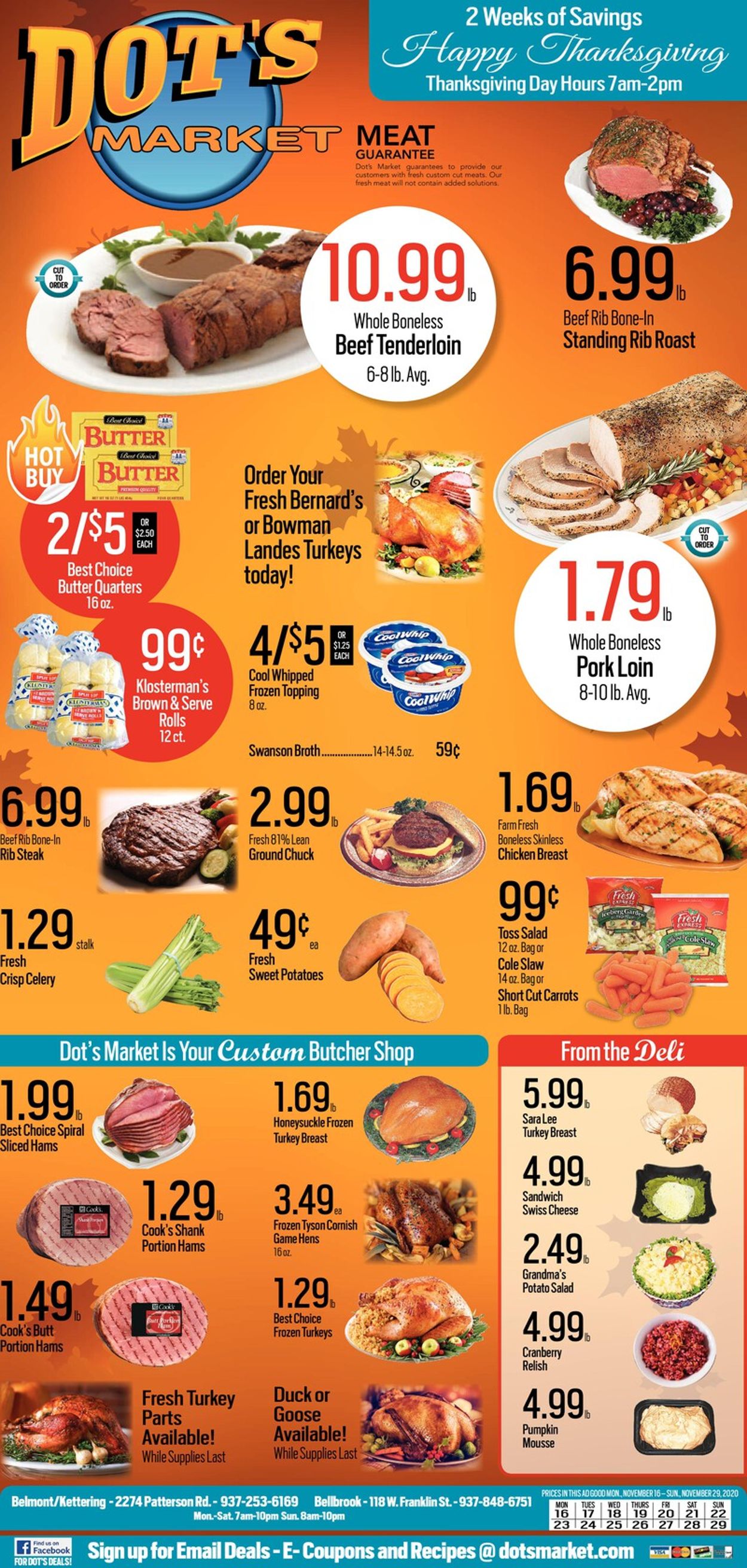 Dot's Market Ad from 11/16/2020