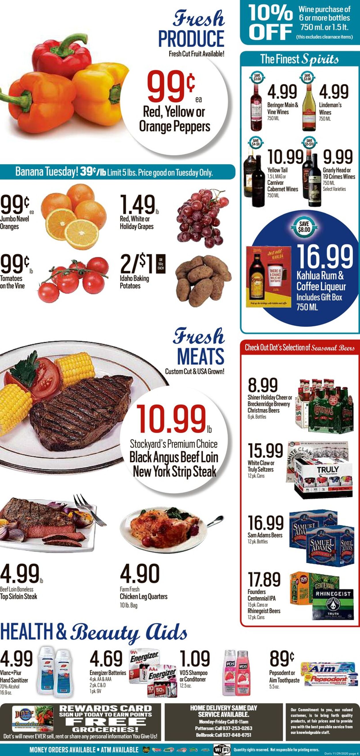 Dot's Market Ad from 11/30/2020