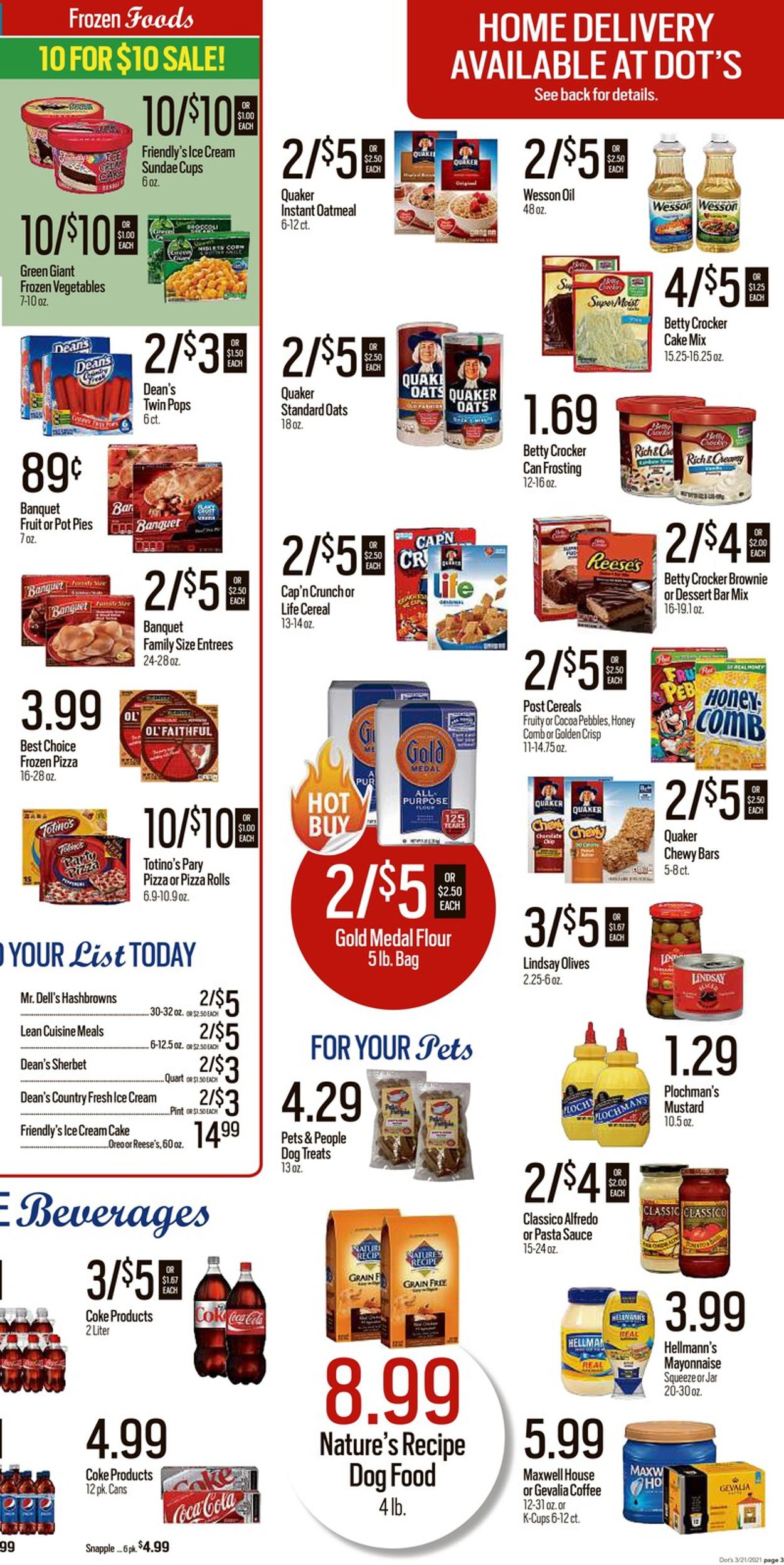 Dot's Market Ad from 03/22/2021